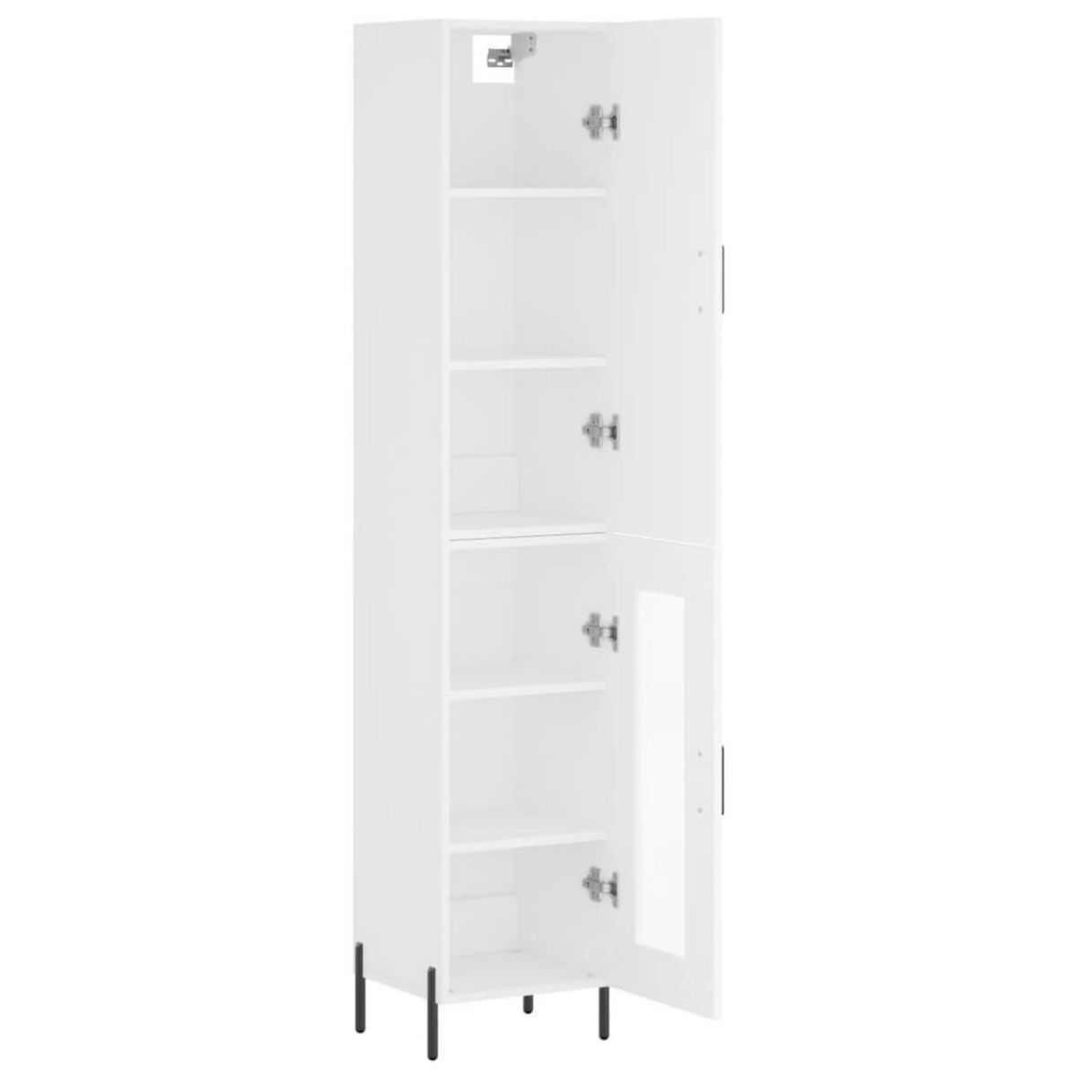 VIDAXL Buffet haut Blanc 34,5x34x180 cm Bois d'ingenierie