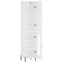 Voir la diapositive 4 : VIDAXL Buffet haut Blanc 34,5x34x180 cm Bois d'ingenierie