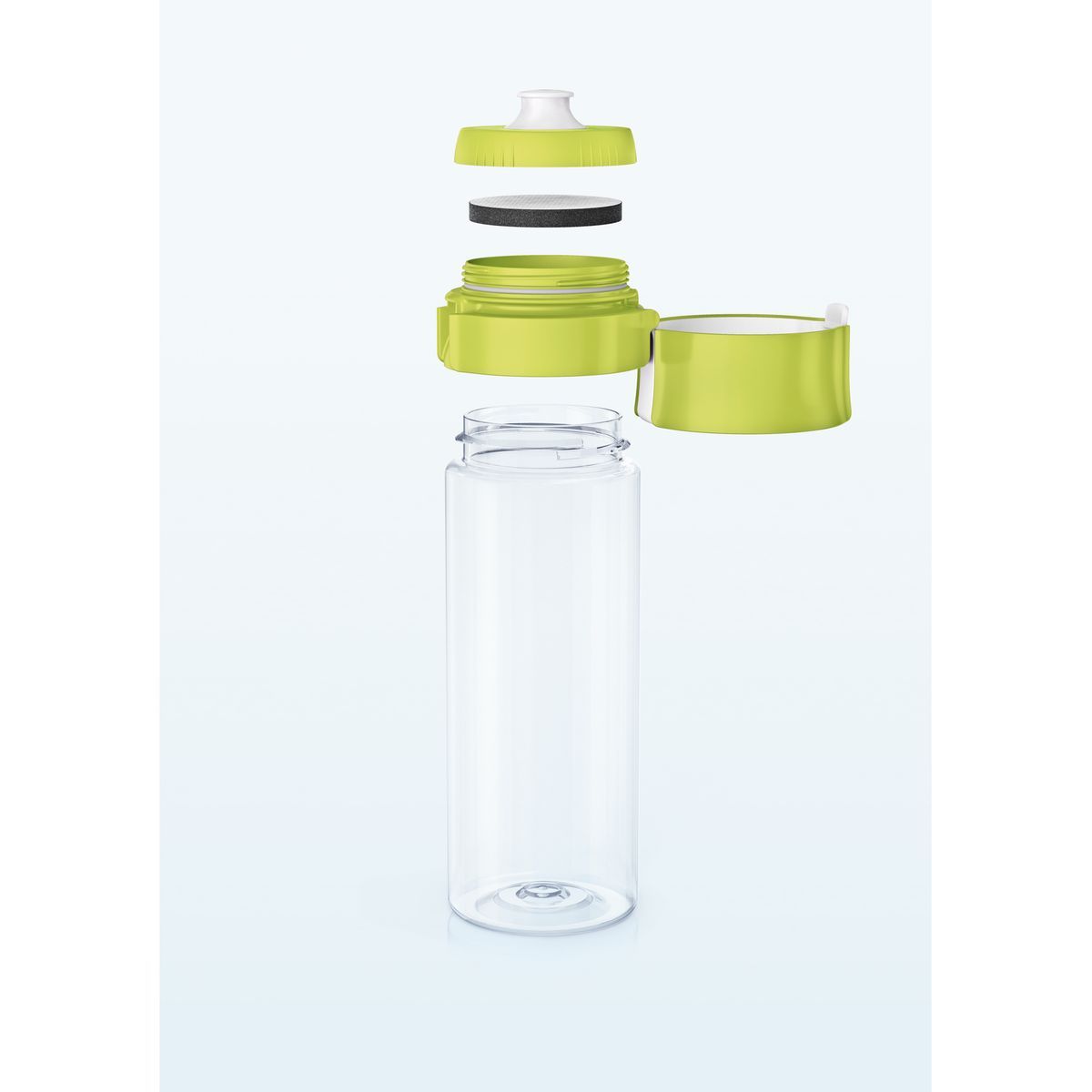 BRITA Gourde filtrante transparente verte +  1 filtre MicroDisc inclus         