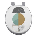 Paris Prix Abattant WC Imprimé  Geomarbre  47cm Bleu