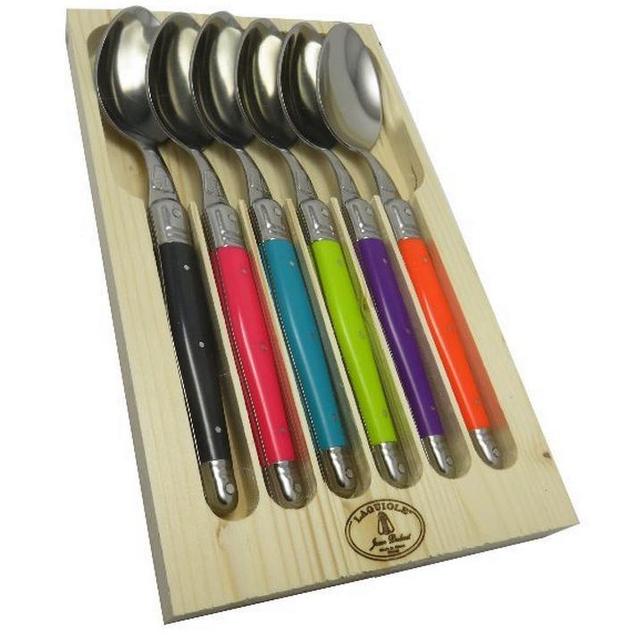 Voir la diapositive 3 : Jean dubost Coffret de 6 cuillères de table - loo60251ton