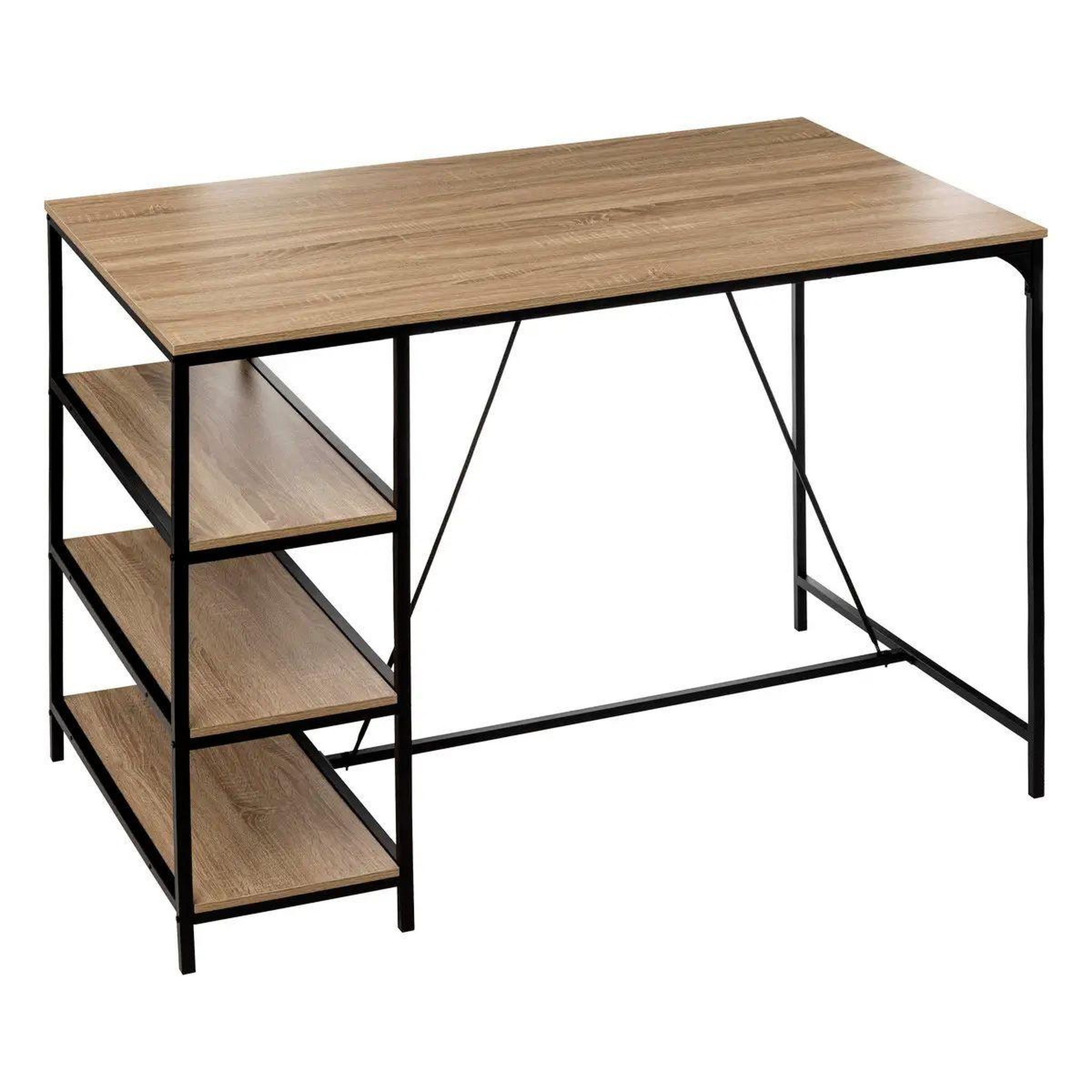 FIVE Table de bar avec étagères  aliaj  140cm naturel
