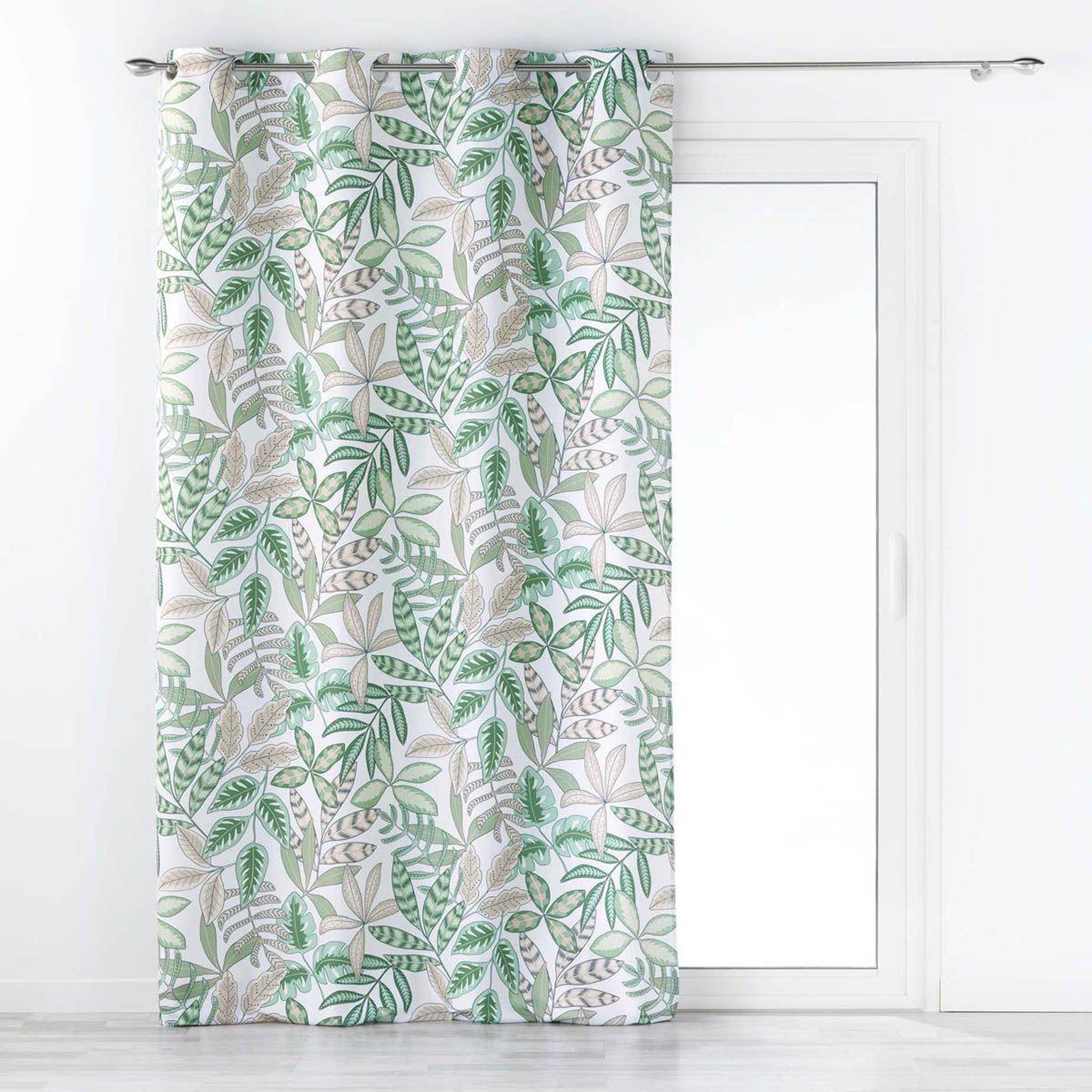 Douceur d'Intérieur Rideau à œillets imprimé  beautaline  140x260cm vert