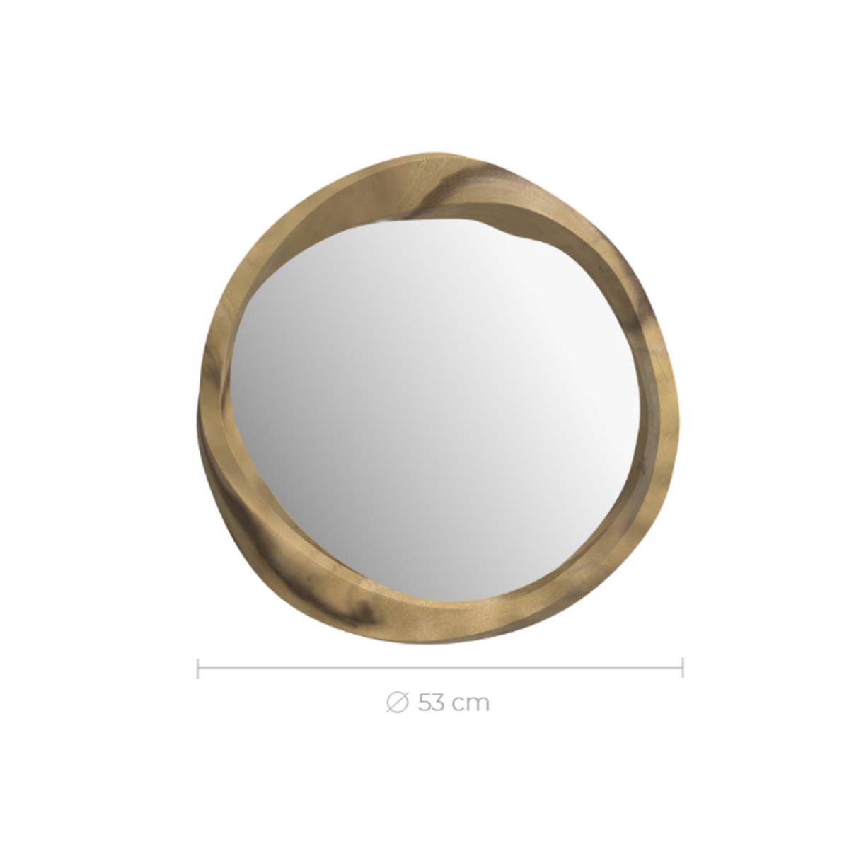 Rendez vous déco Miroir rond en bois clair de suar ondulé D53 cm - Yong