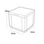 Voir la diapositive 3 : Table de jardin avec rangement - 2 places - Résine - Gris - CUBE