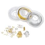 Paris Prix Lot de Fils & Fermoirs  Accessoire  13cm Or & Argent