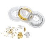 Paris Prix Lot de Fils & Fermoirs  Accessoire  13cm Or & Argent