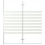VIDAXL Enclos de bain 120x140 cm Verre trempe Rayures
