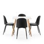 Voir la diapositive 3 : VS VENTA-STOCK Ensemble table 80x80 cm et 4 chaises de salle à manger Kana Noir
