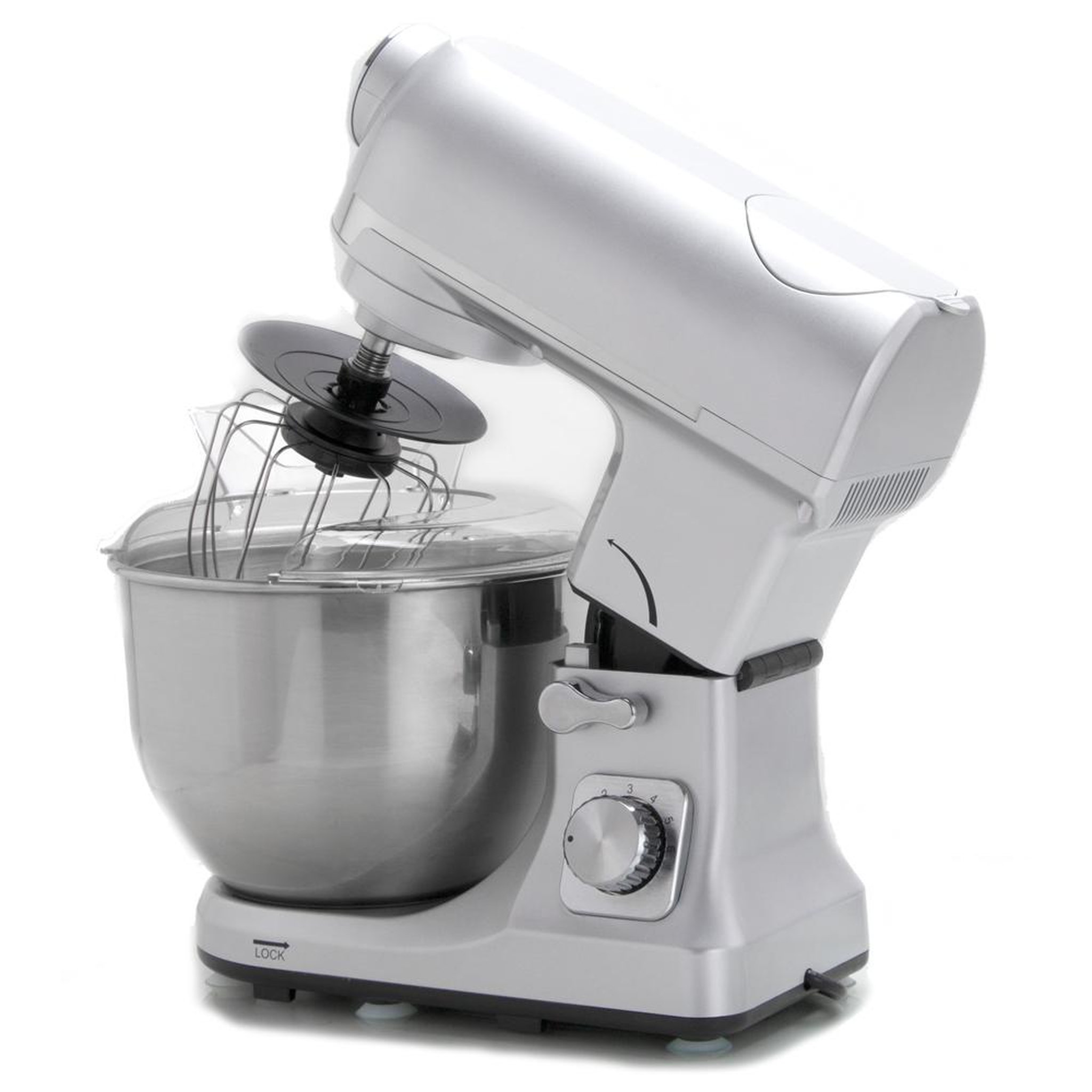 Voir la diapositive 3 : Robby Robot multifonctions 5l 1000w silver avec hachoir et blender 1,5l en verre - robimix silver