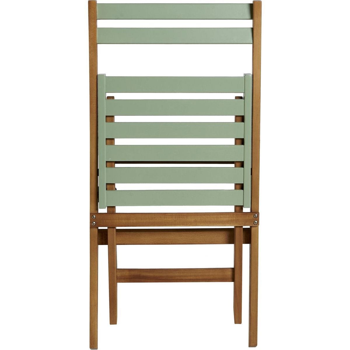 GARDENSTAR Salon de jardin - 2 places - Acacia - Vert d'eau - POBOIS