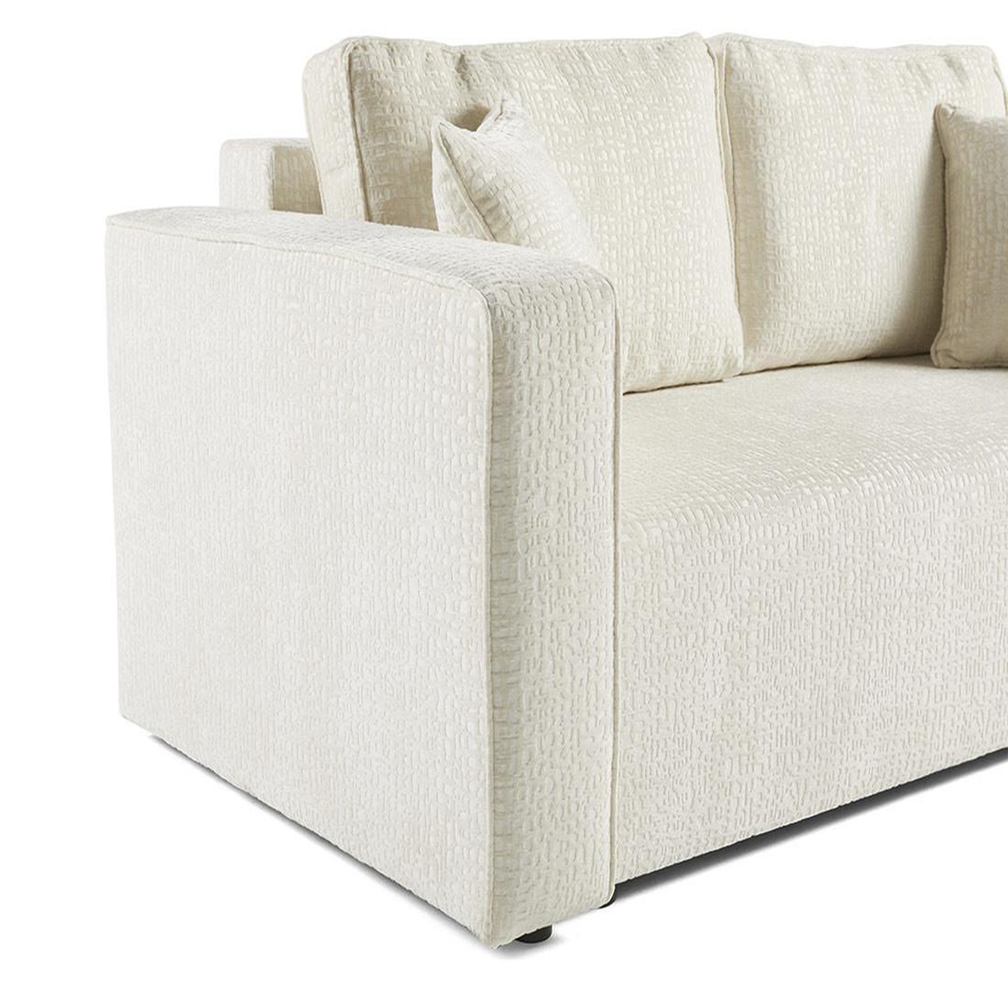 Voir la diapositive 6 : BEST MOBILIER Topaze - canapé droit 2 places - en tissu velours relief