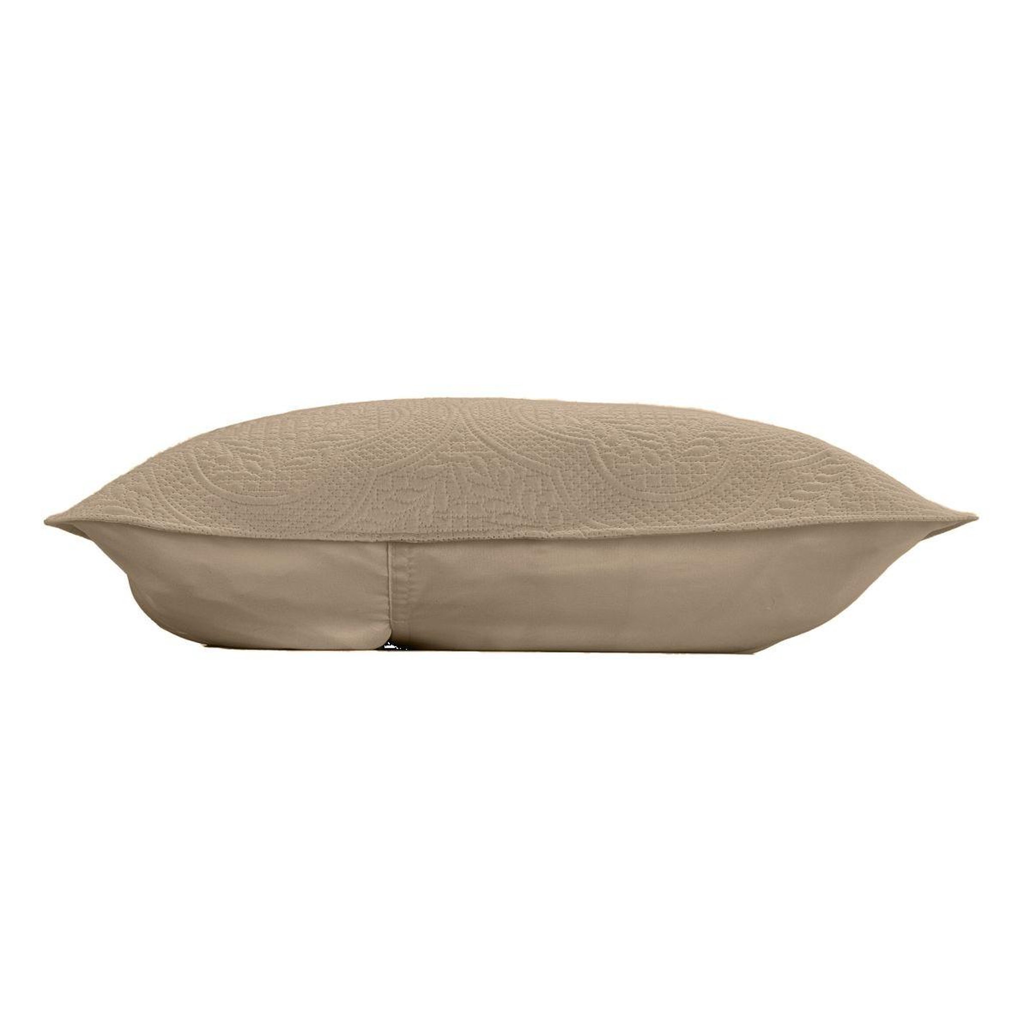 Voir la diapositive 4 : Douceur d'Intérieur Couvre-lit & 2 housses de coussin  romane  220x240cm beige lin