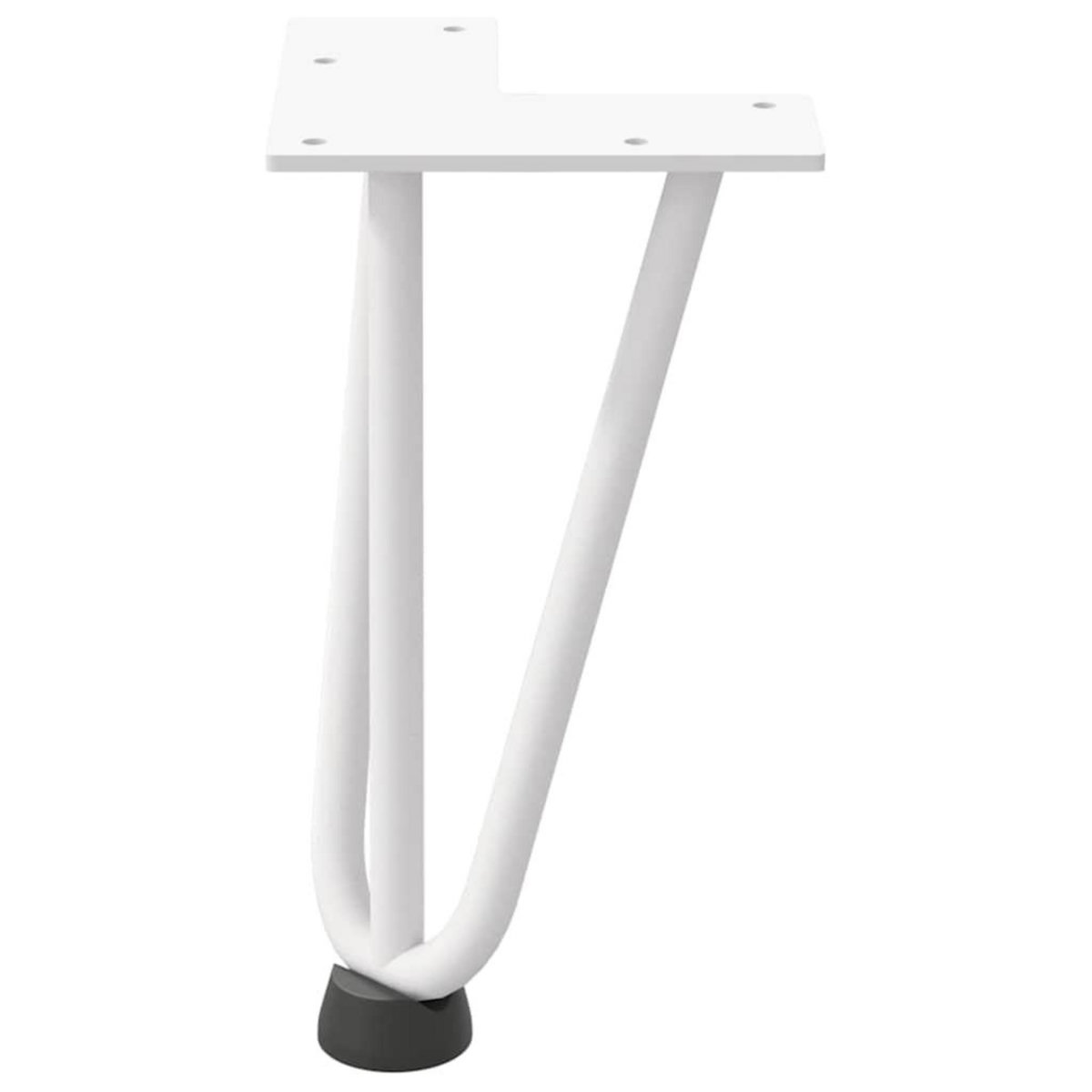 VIDAXL Pieds de table en forme d'epingle a cheveux 4 pcs blanc 20 cm