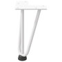 Voir la diapositive 5 : VIDAXL Pieds de table en forme d'epingle a cheveux 4 pcs blanc 20 cm