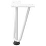 Voir la diapositive 5 : VIDAXL Pieds de table en forme d'epingle a cheveux 4 pcs blanc 20 cm