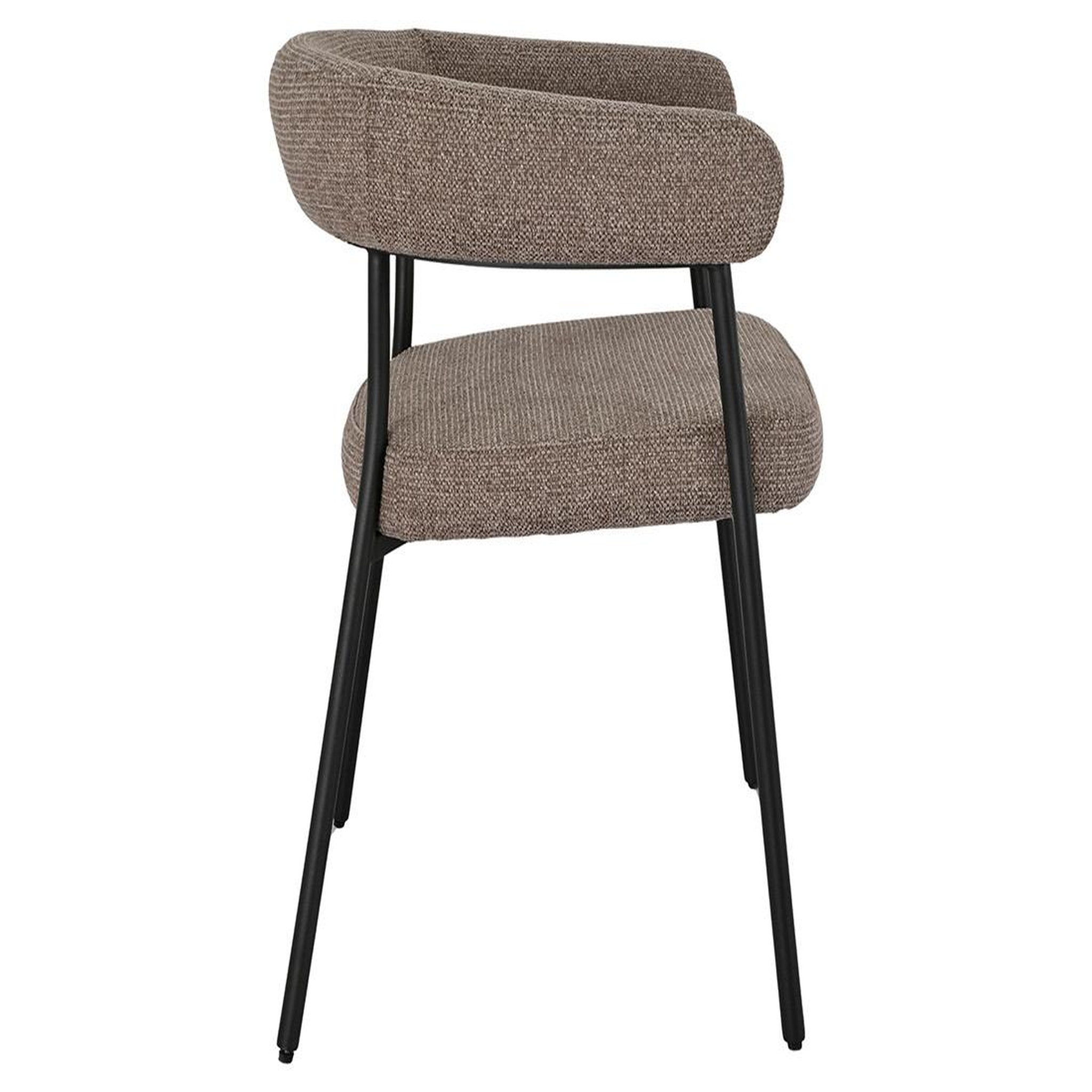 Voir la diapositive 5 : BEST MOBILIER Sadie - lot de 2 chaises fsc  100% en tissu texturé - pieds en acier
