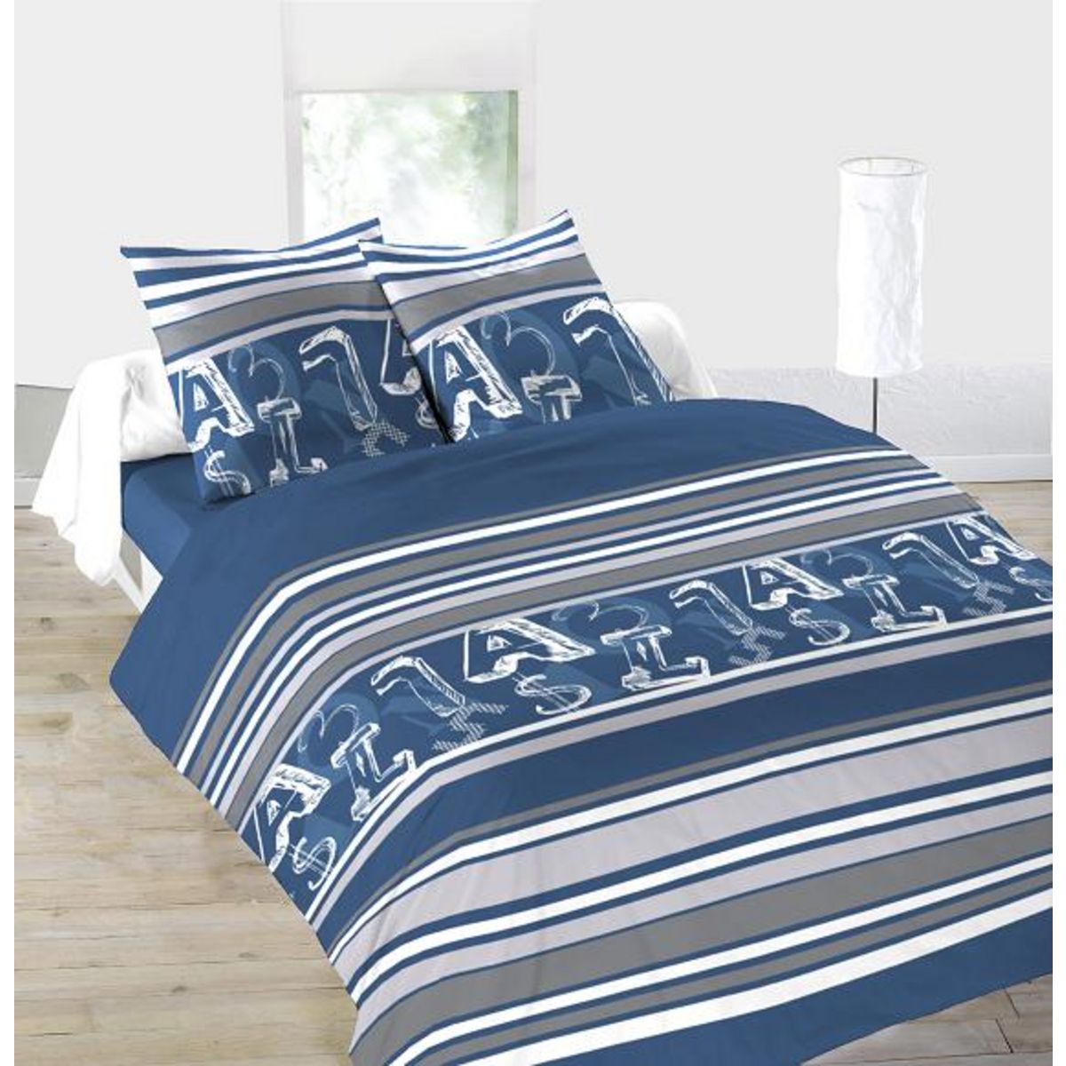 Parure housse de couette + 2 taies ELWIN