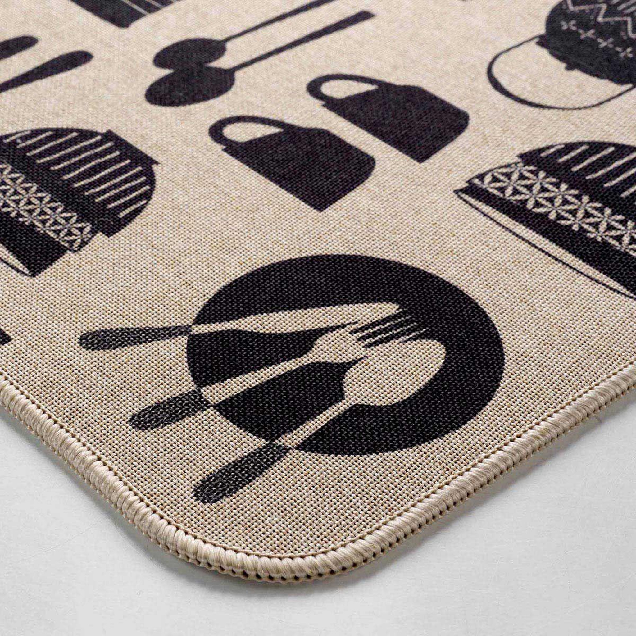 Voir la diapositive 2 : Douceur d'Intérieur Tapis multi-usage tissé  kitchen  45x120cm naturel