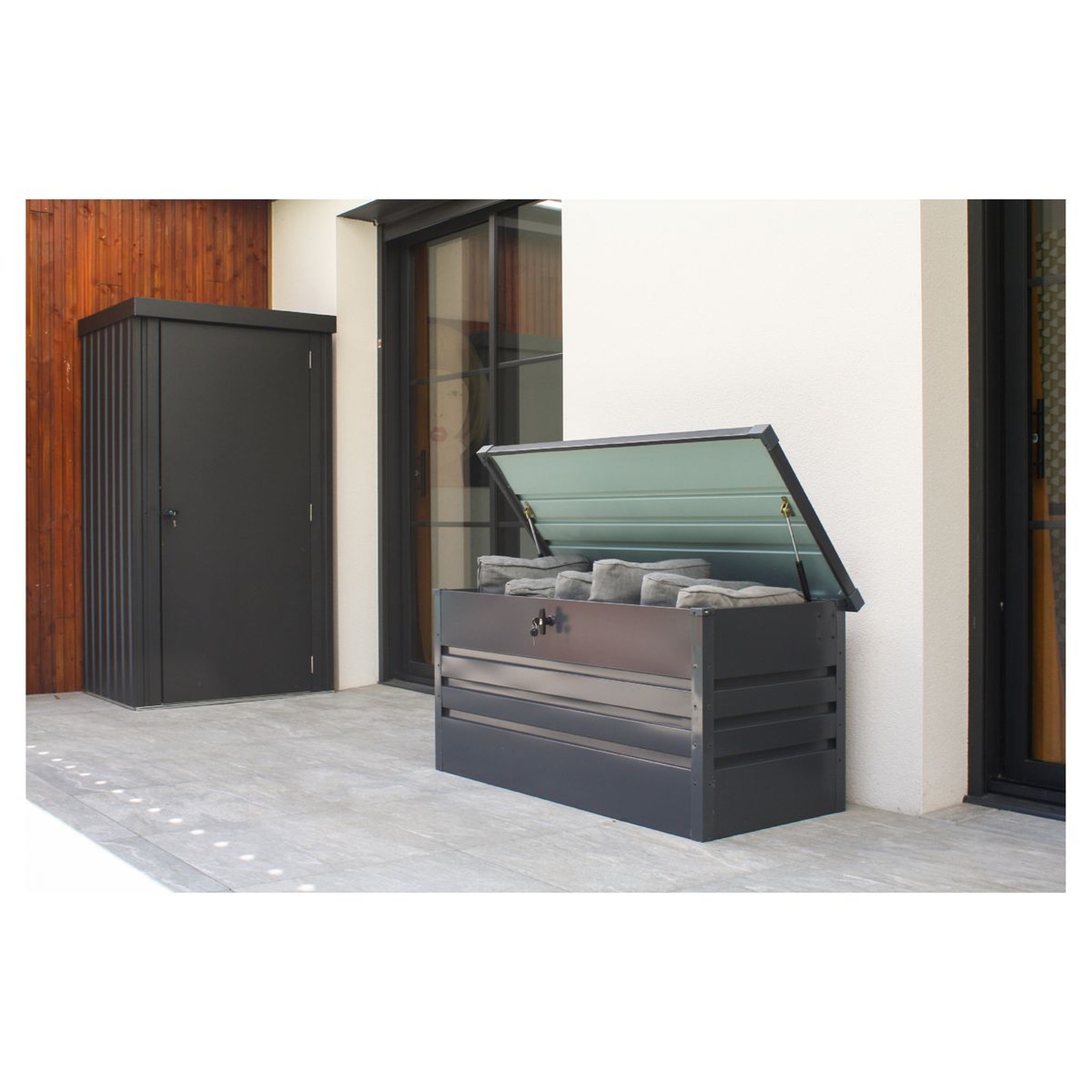 Voir la diapositive 5 : City Garden Coffre de jardin - Anthracite - 350L