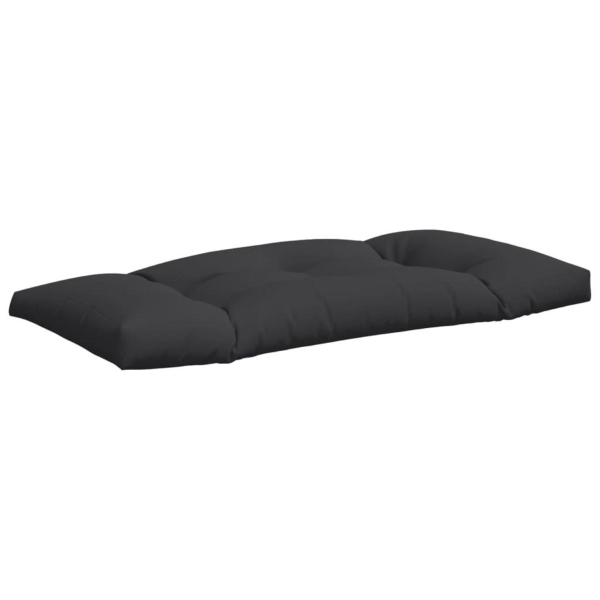 VIDAXL Coussins de palette lot de 2 noir tissu