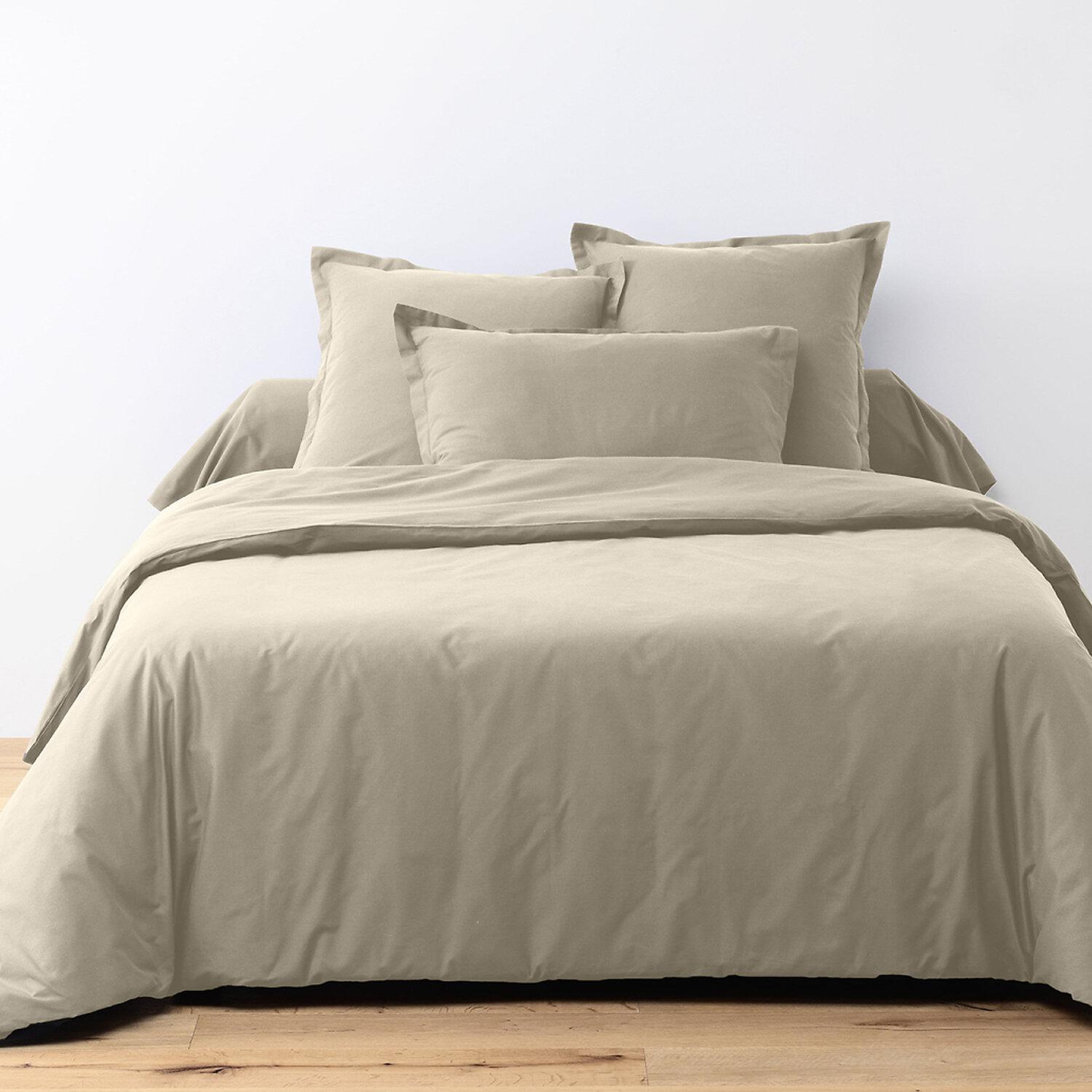 Voir la diapositive 3 : Home collection Taie de traversin 100% coton 57fils