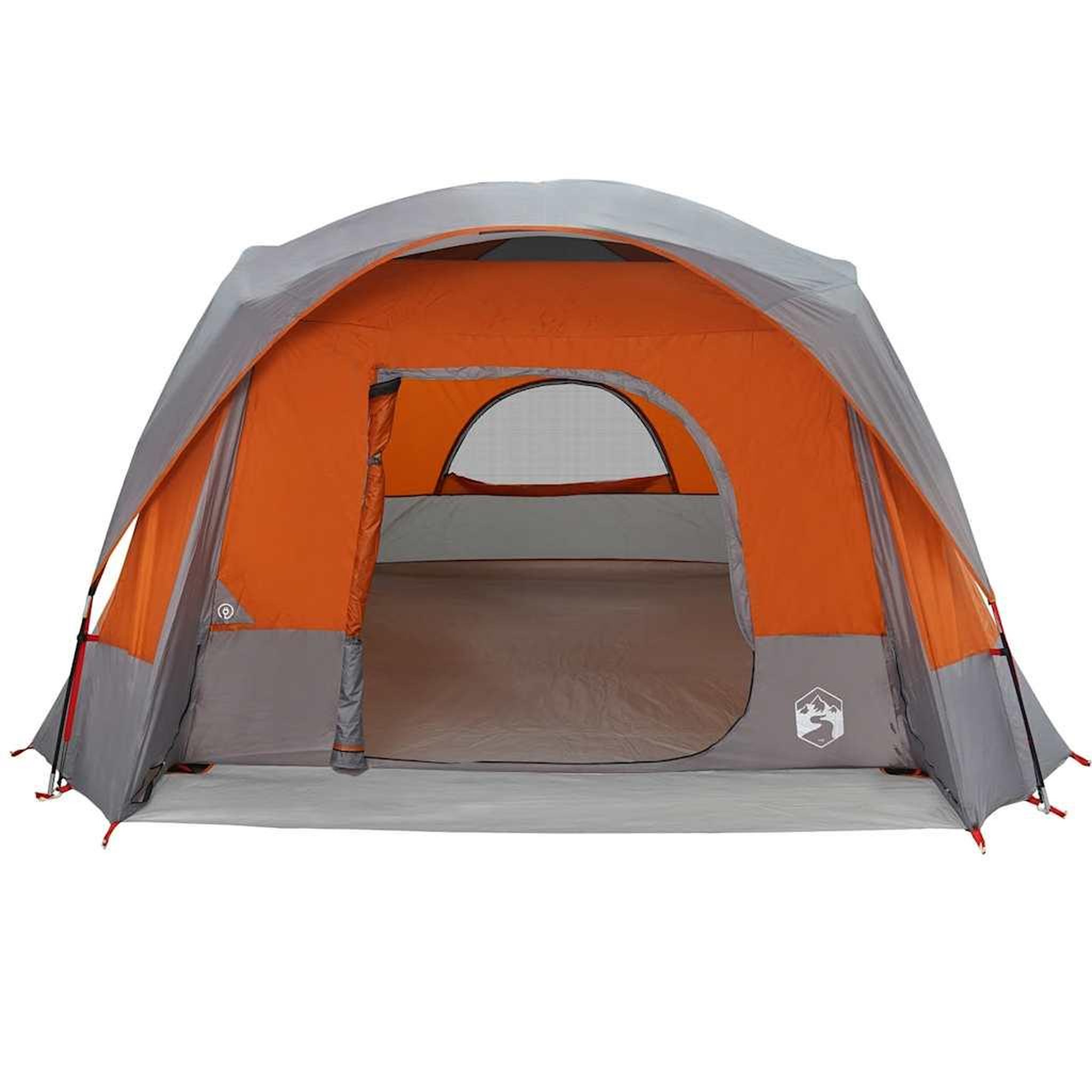 Voir la diapositive 5 : VIDAXL Tente de cabine familiale 6 personnes gris orange impermeable