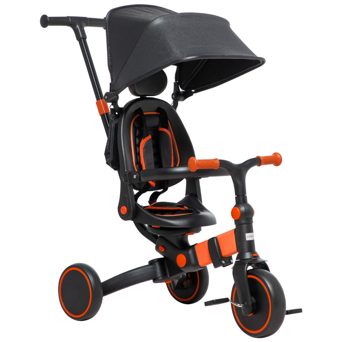 Tricycle évolutif 2-en-1 HUOLE pour enfants de 1 à 4 ans - Rouge