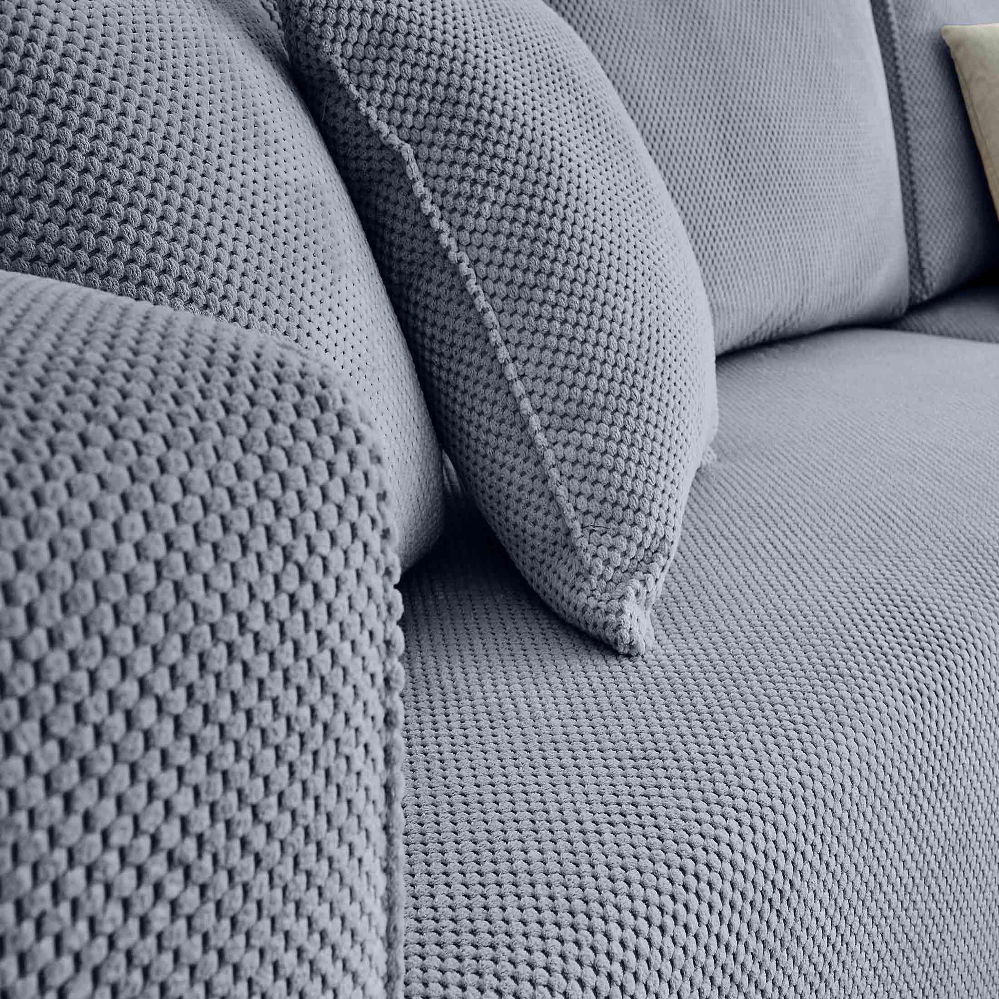 Voir la diapositive 4 : BEST MOBILIER Topaze - canapé d'angle réversible - 4 places - convertible avec coffre - en velours texturé
