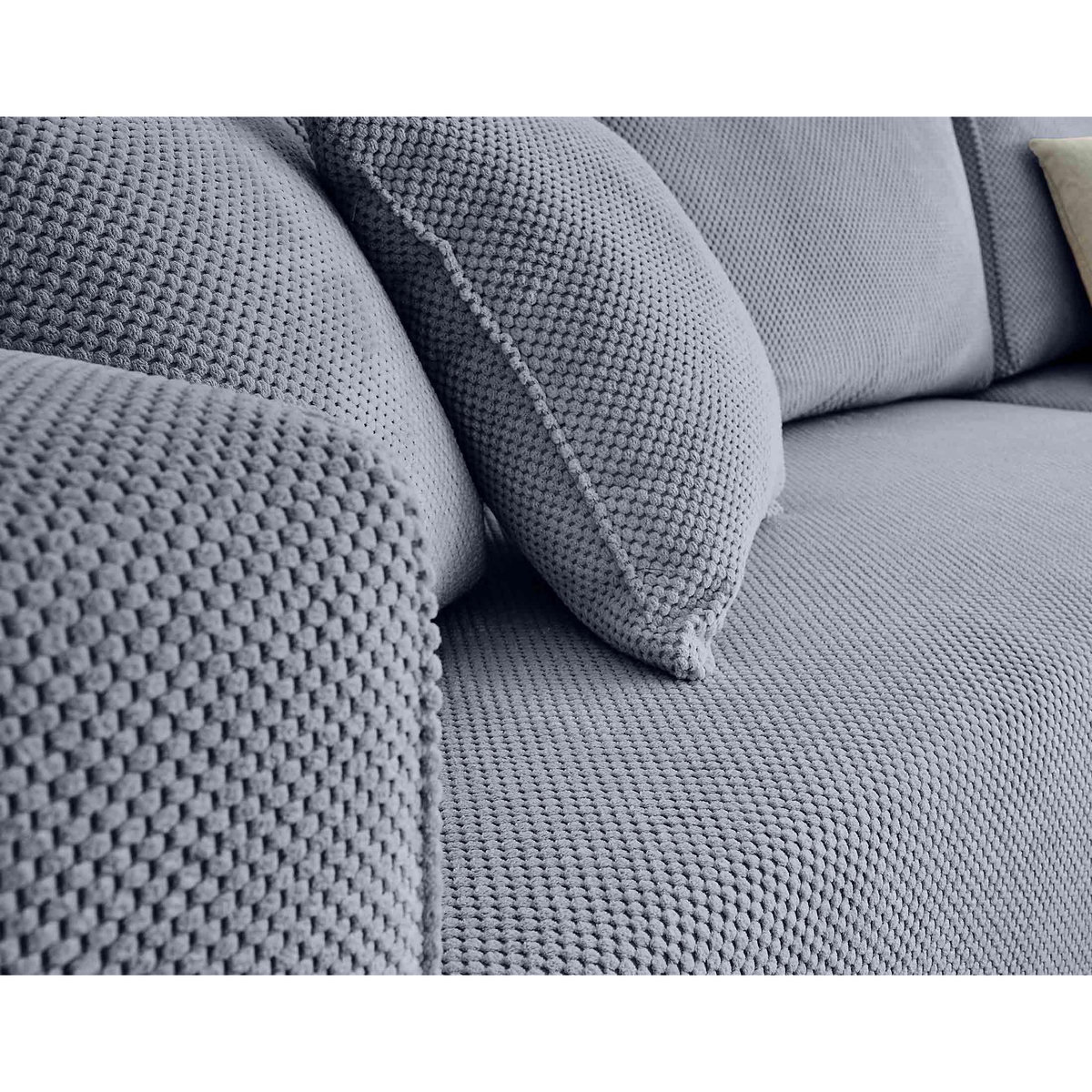 BEST MOBILIER Topaze - canapé d'angle réversible - 4 places - convertible avec coffre - en velours texturé