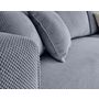 Voir la diapositive 4 : BEST MOBILIER Topaze - canapé d'angle réversible - 4 places - convertible avec coffre - en velours texturé