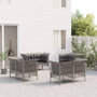 Voir la diapositive 1 : VIDAXL Salon de jardin 8 pcs avec coussins Gris Resine tressee