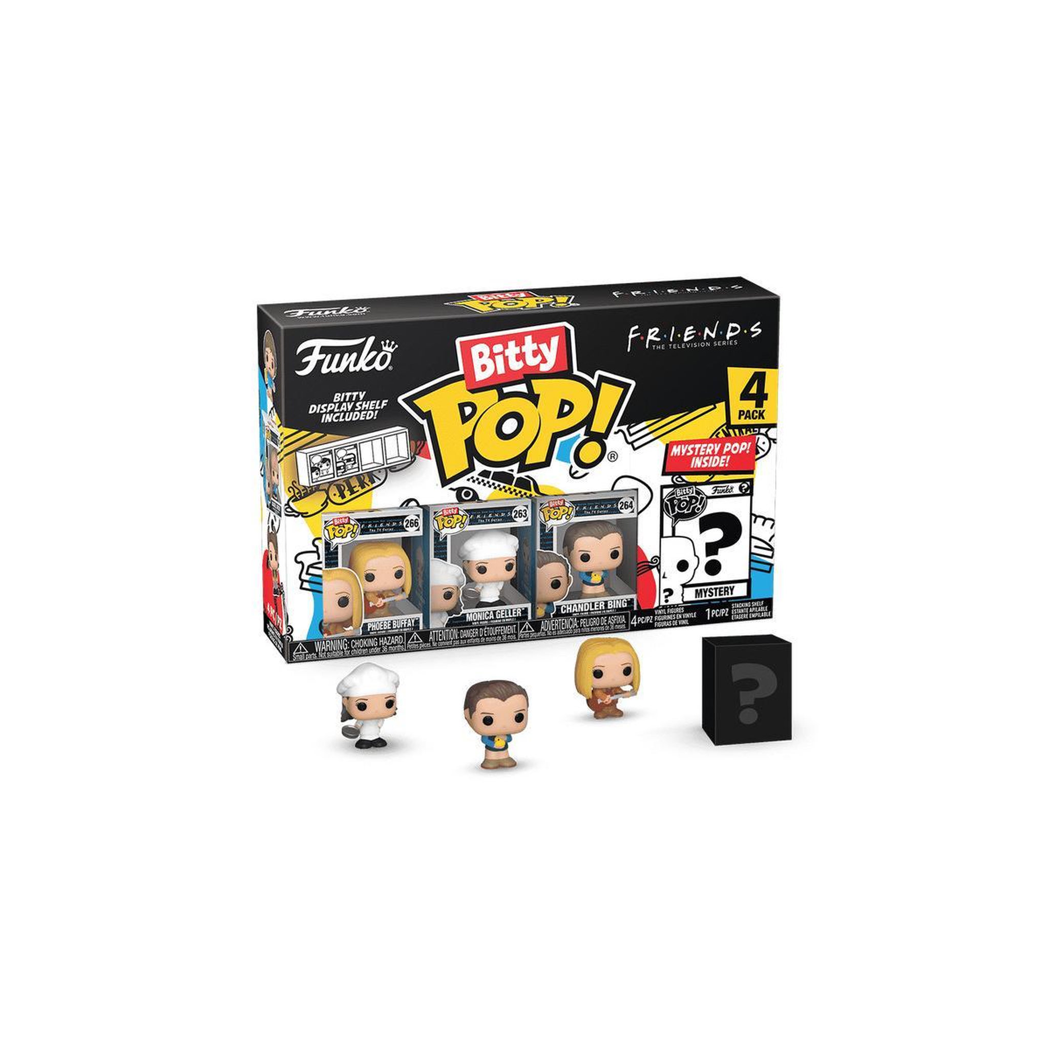 Voir la diapositive 2 : Funko Pack 4 figurines Bitty Pop Friends Phoebe