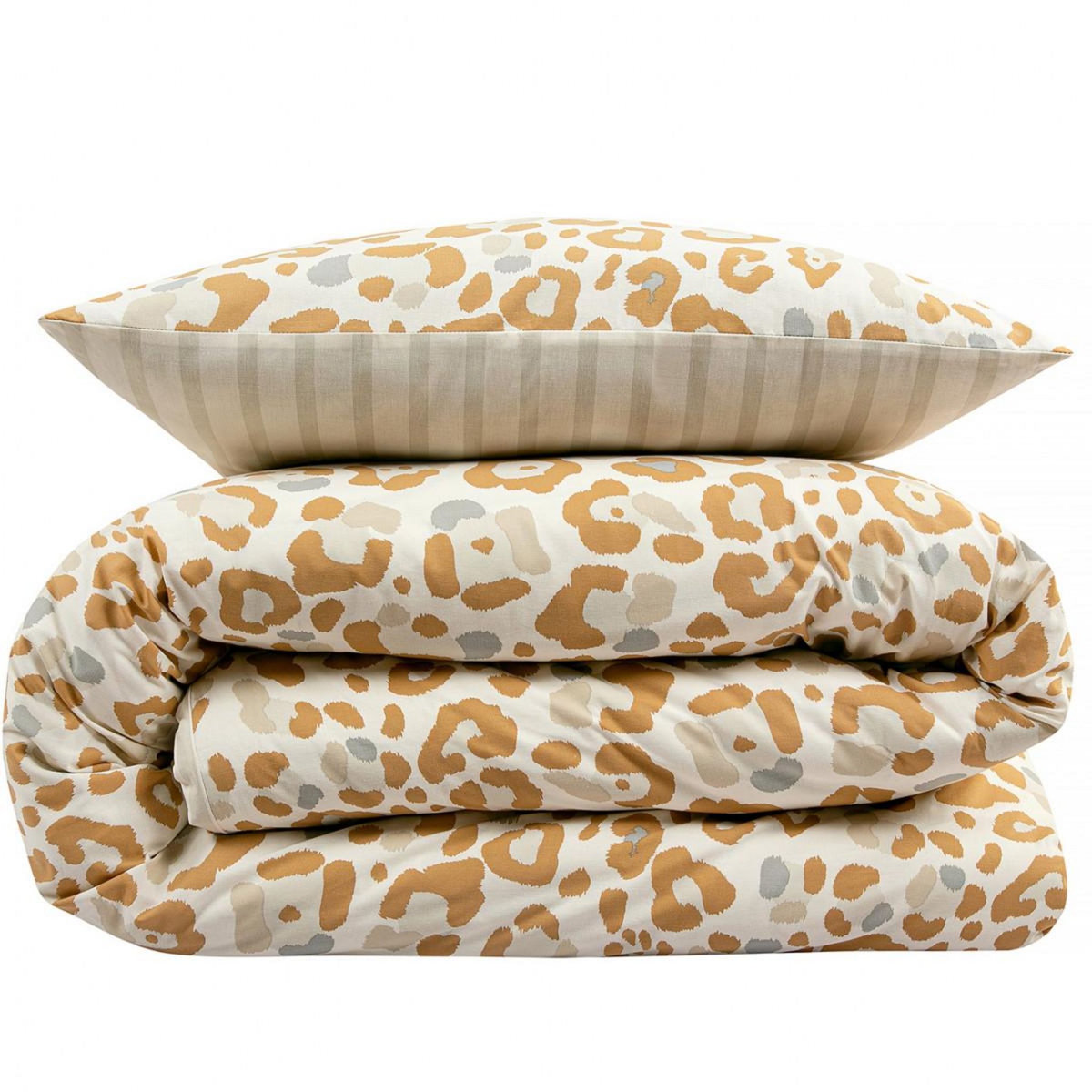 FUTURE HOME Parure de lit 2 personnes imprimé léopard réversible