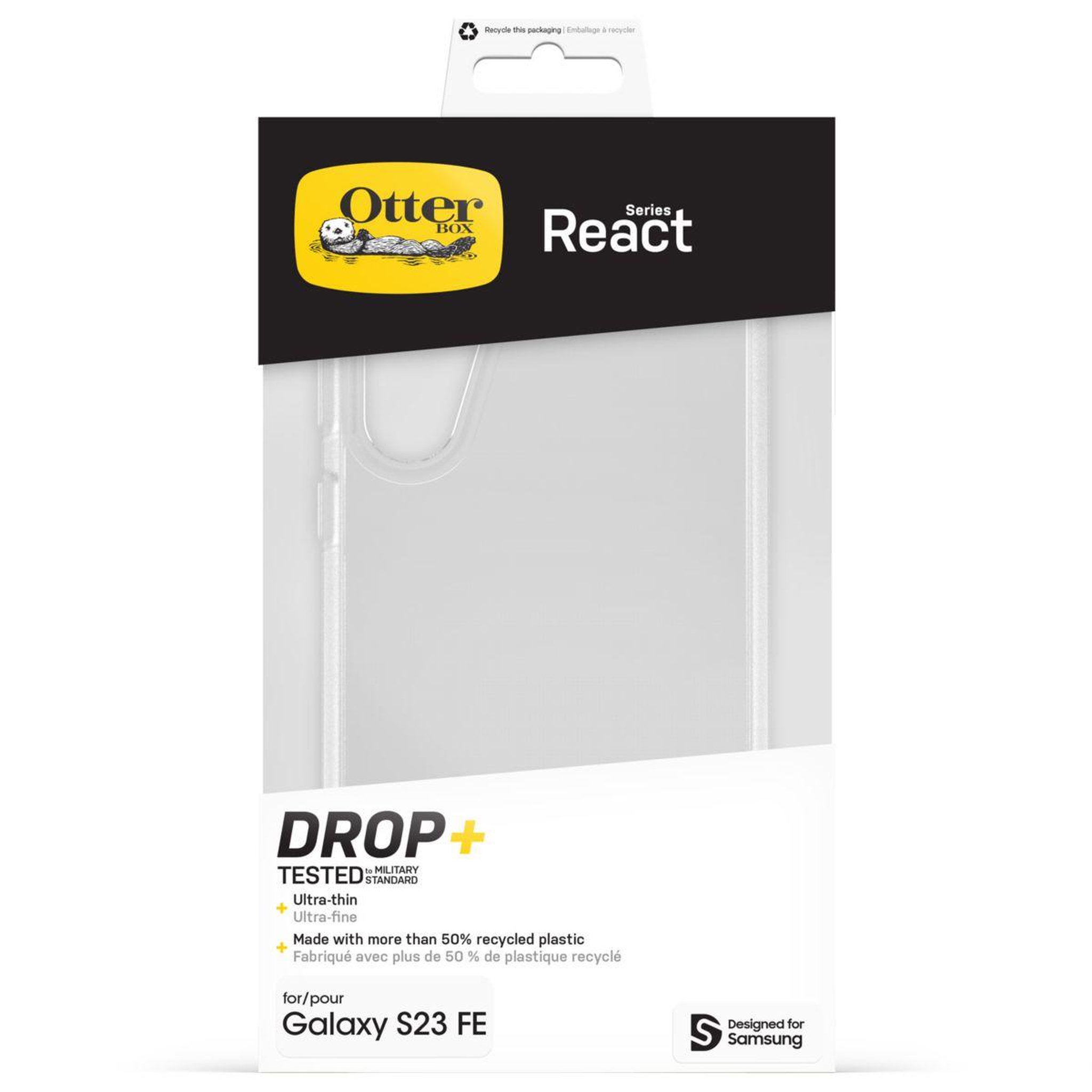 Voir la diapositive 2 : Otterbox Coque samsung s23fe transparente