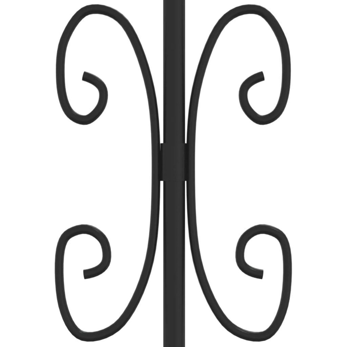 VIDAXL Cloture de jardin avec sommet de lance Noir 115 cm