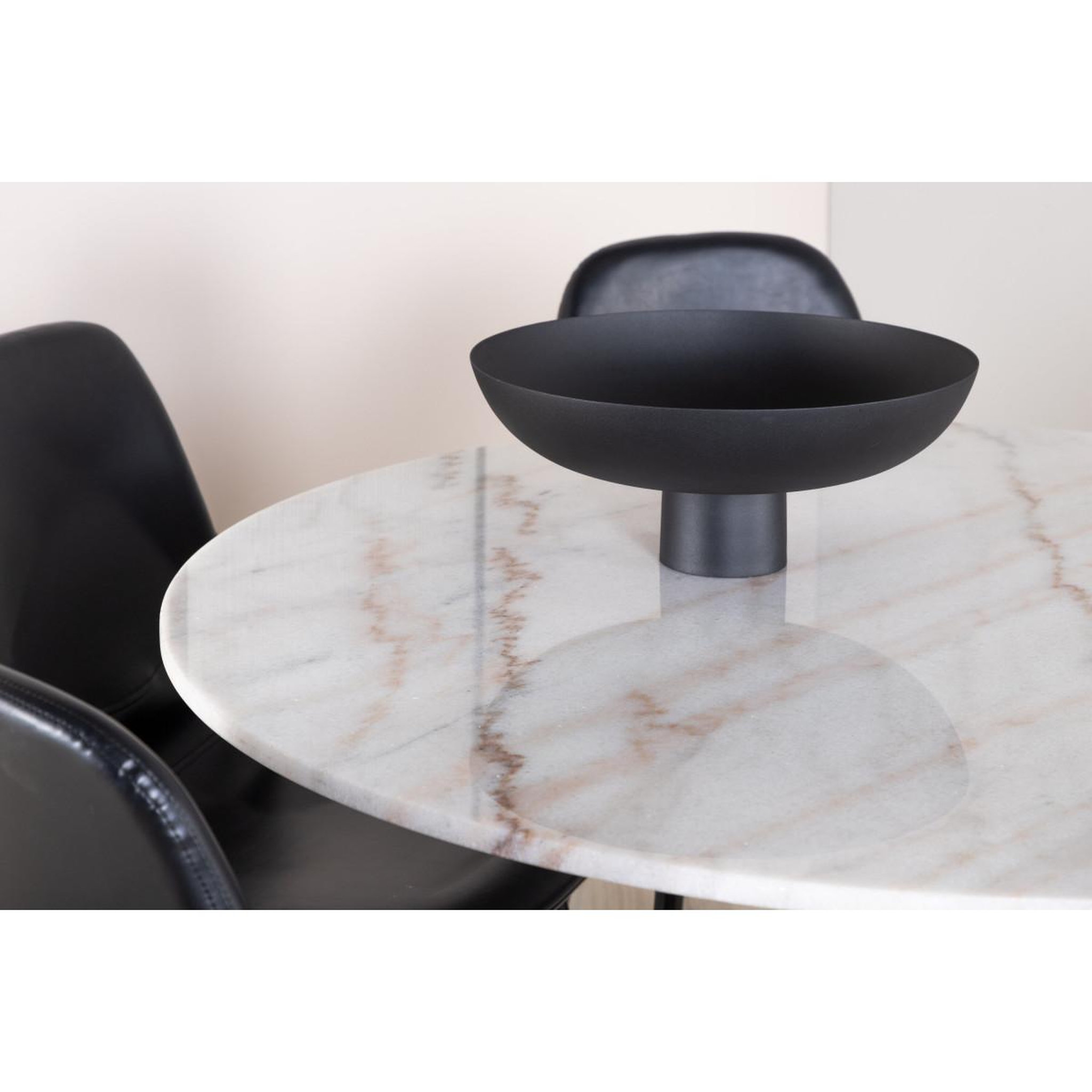 Voir la diapositive 6 : Paris Prix Ensemble table à manger & 6 chaises  estelle i & polar i  106cm blanc & noir