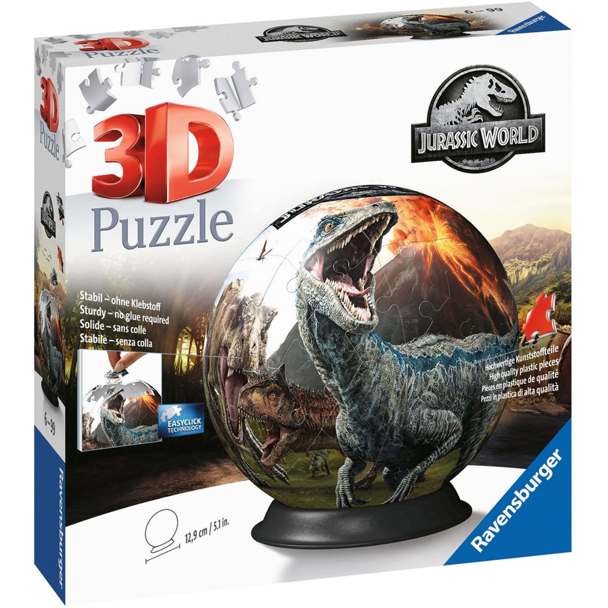 RAVENSBURGER Puzzle 3D Ball 72 p - Jurassic World