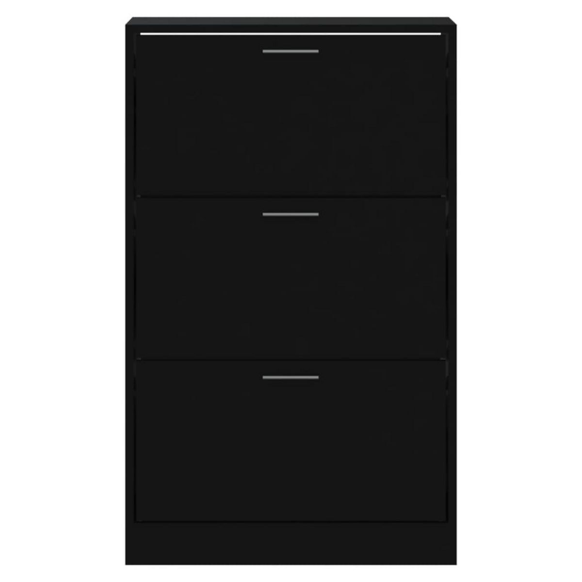 VIDAXL Armoire a chaussures Noir 63x24x103 cm Bois d'ingenierie