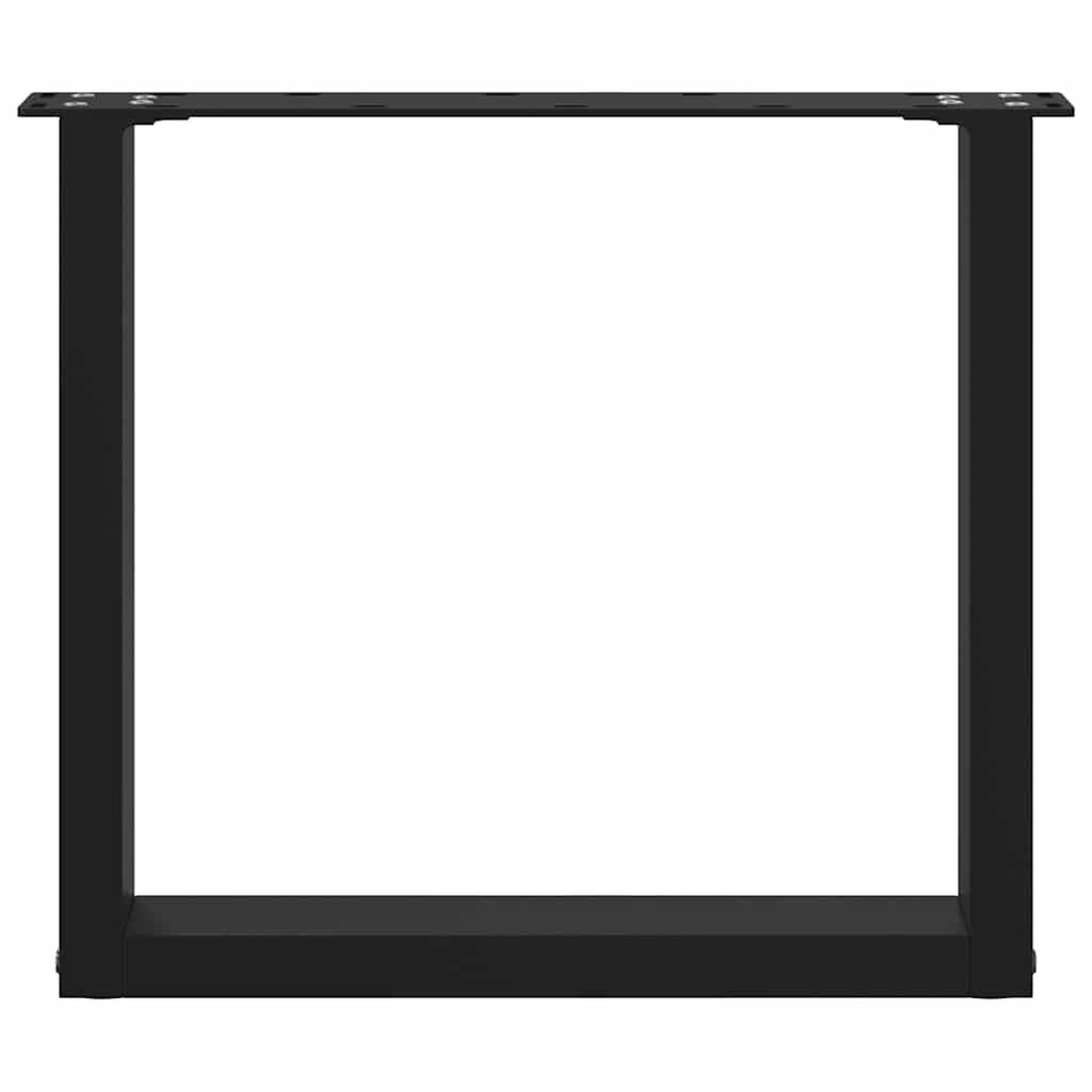 Voir la diapositive 5 : VIDAXL Pieds de table basse forme de U 2 pcs noir 50x(42-43) cm acier