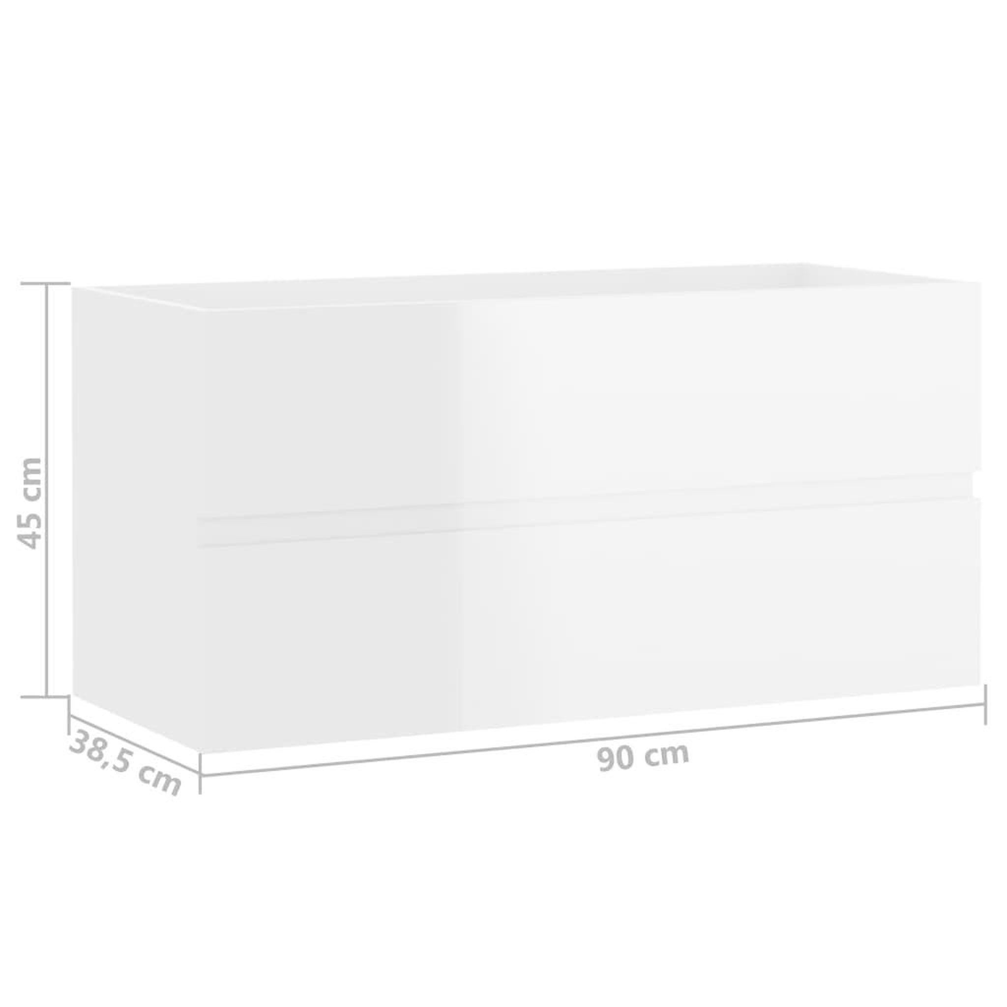 Voir la diapositive 6 : VIDAXL Armoire d'evier avec lavabo integre Blanc brillant