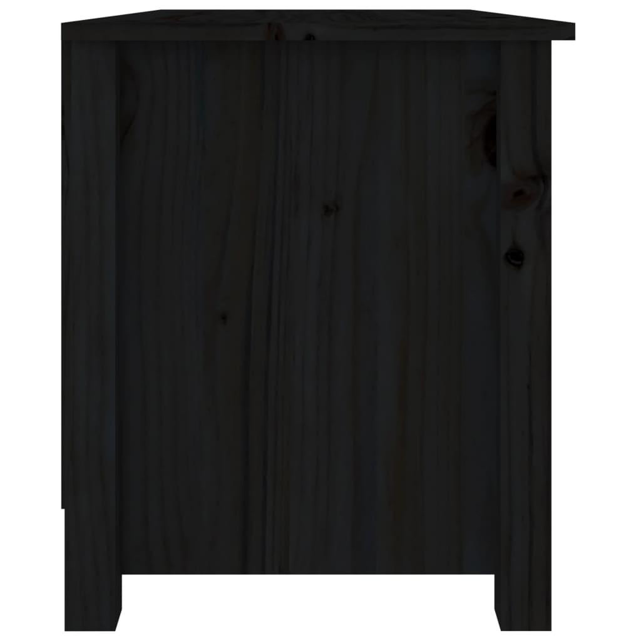 Voir la diapositive 4 : VIDAXL Banc a chaussures Noir 70x38x45,5 cm Bois de pin massif