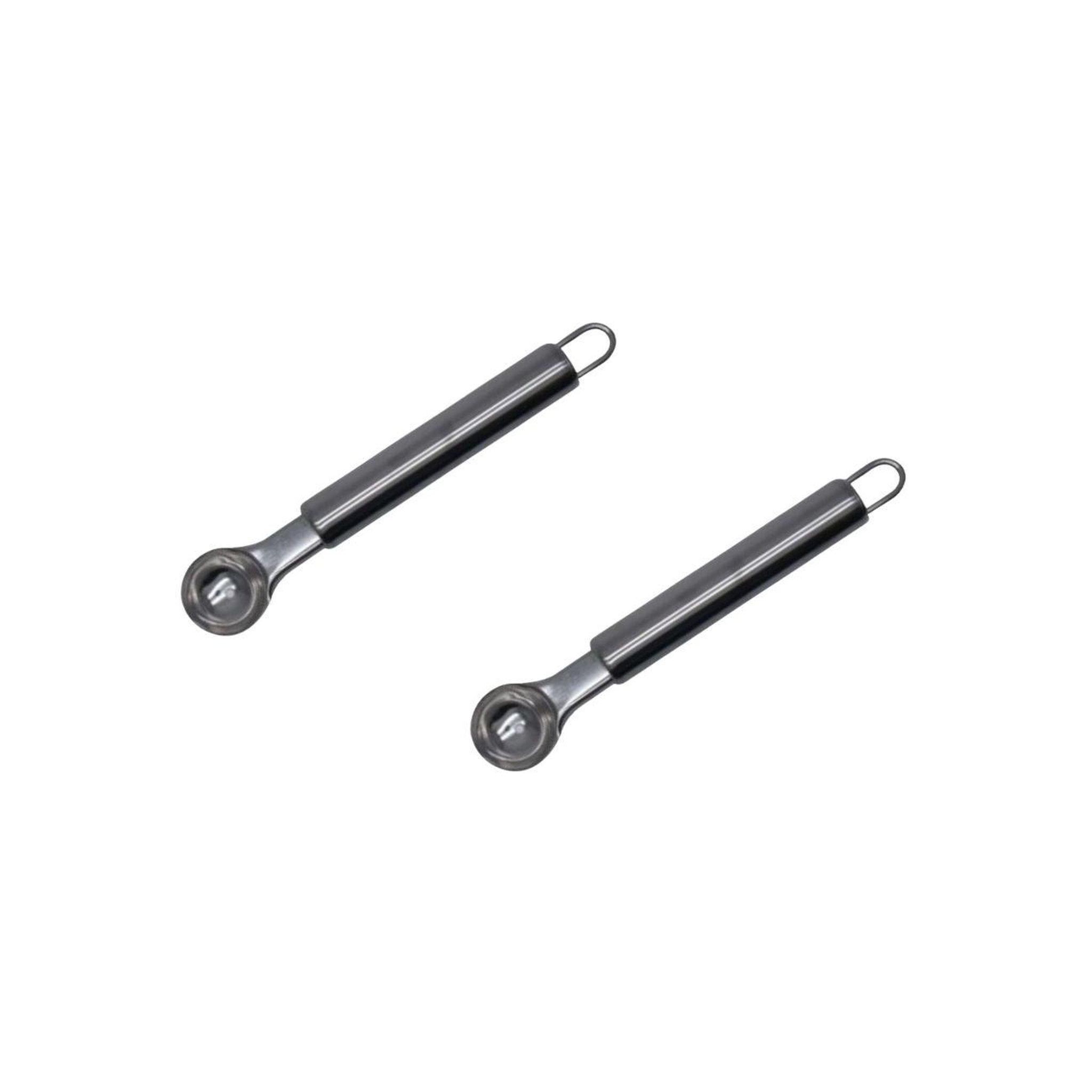 Fackelmann Set de 2 ustensiles de cuisine cuillère à melon en inox Fackelmann Elemental