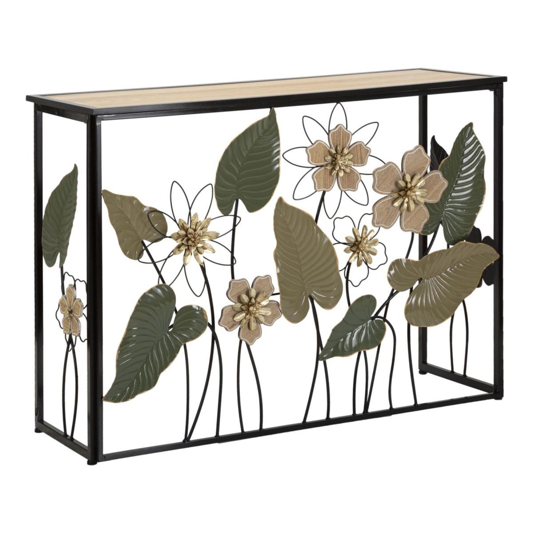 Paris Prix Console design en métal  spring  108cm multicolore