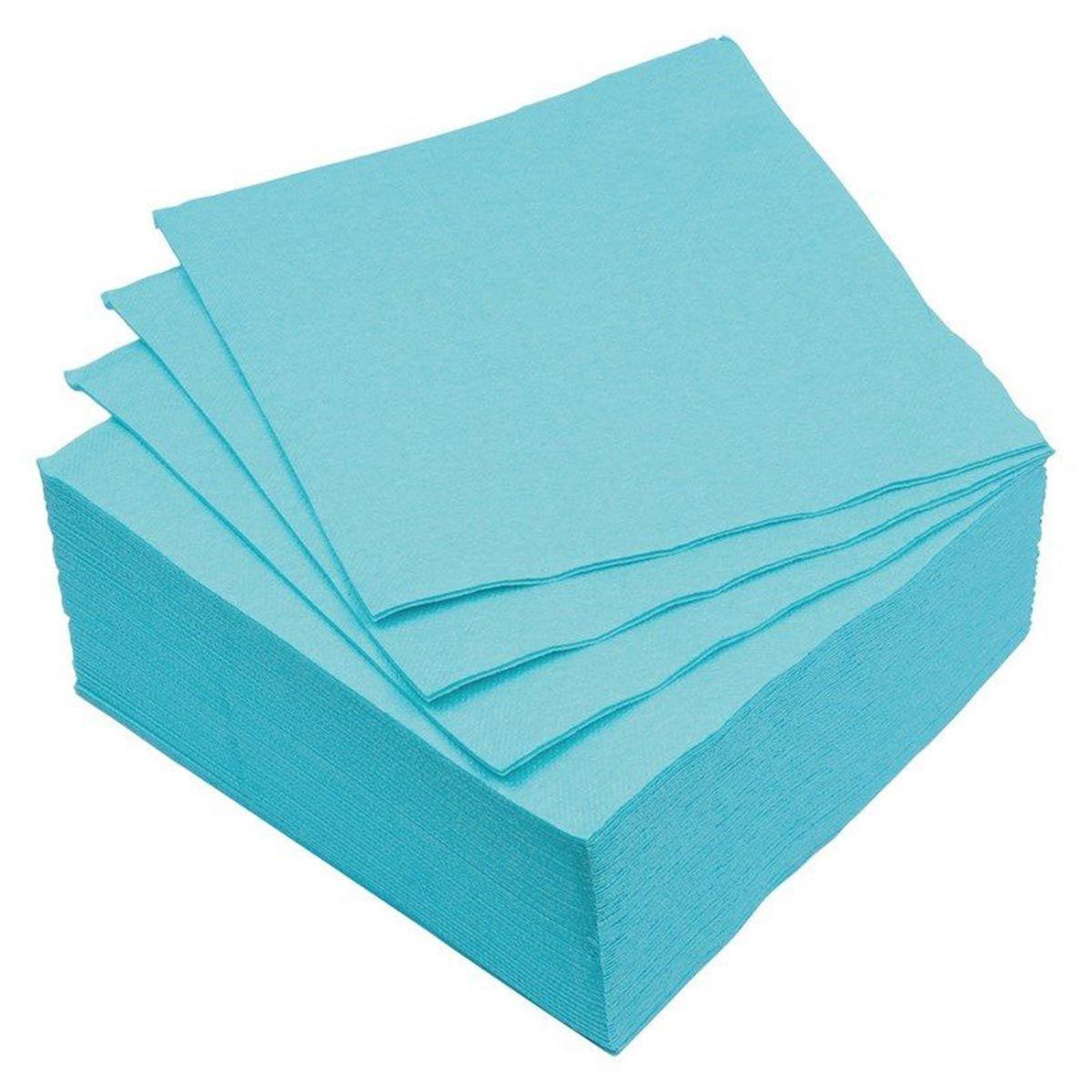 HOMEA Lot de 40 serviettes en papier  vitamine  25x25cm bleu