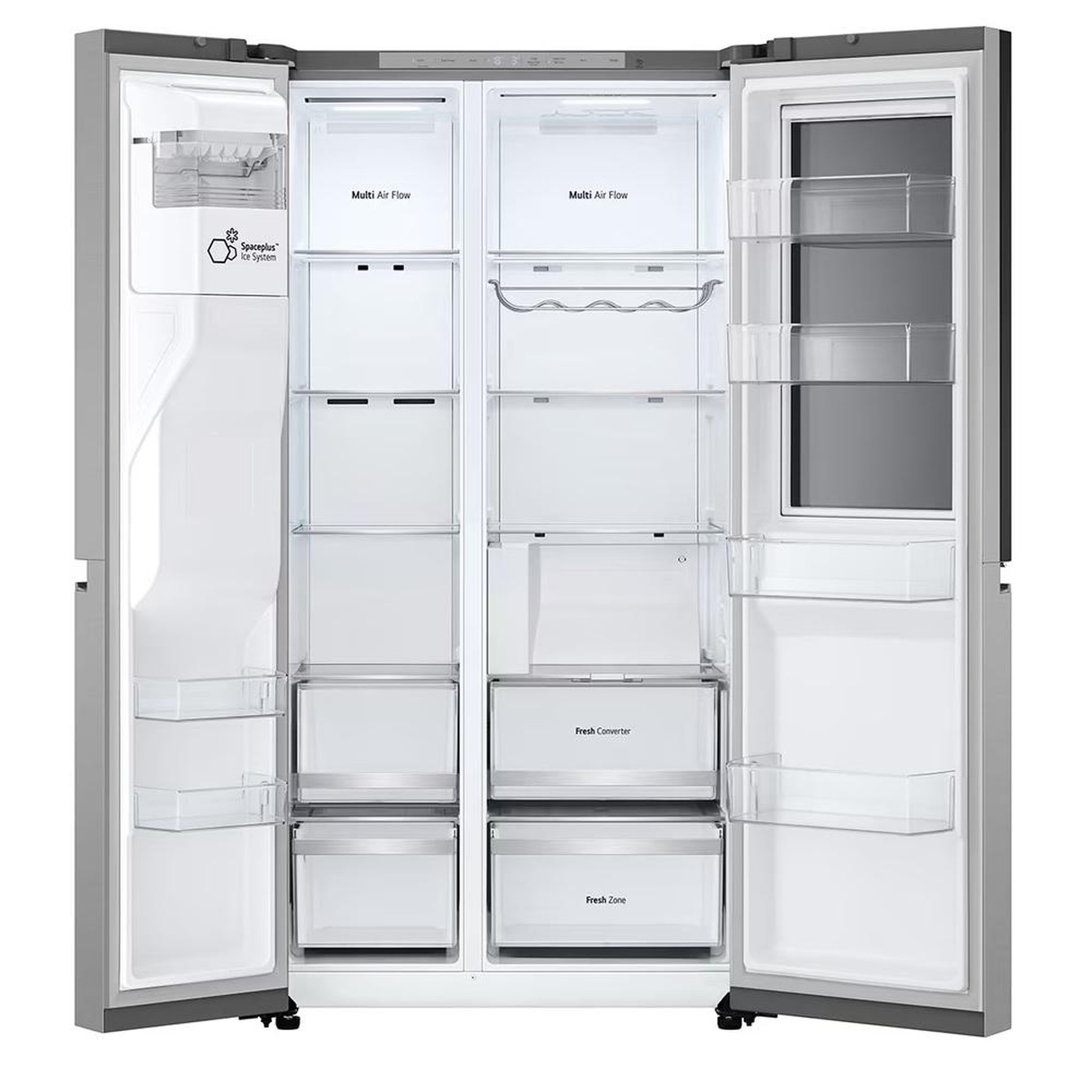 Voir la diapositive 4 : LG Réfrigérateur américain 91.3cm 628l ventilé - GSXE80PYBD