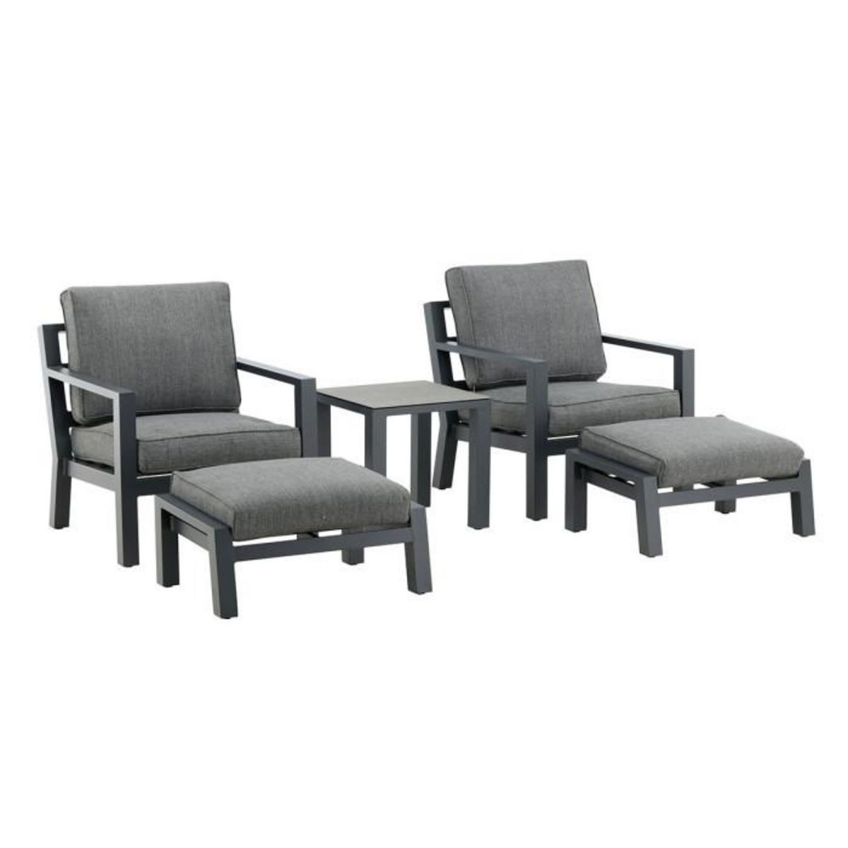 Paris Prix Salon de Jardin  Barcelona  84cm Noir