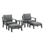 Paris Prix Salon de Jardin  Barcelona  84cm Noir