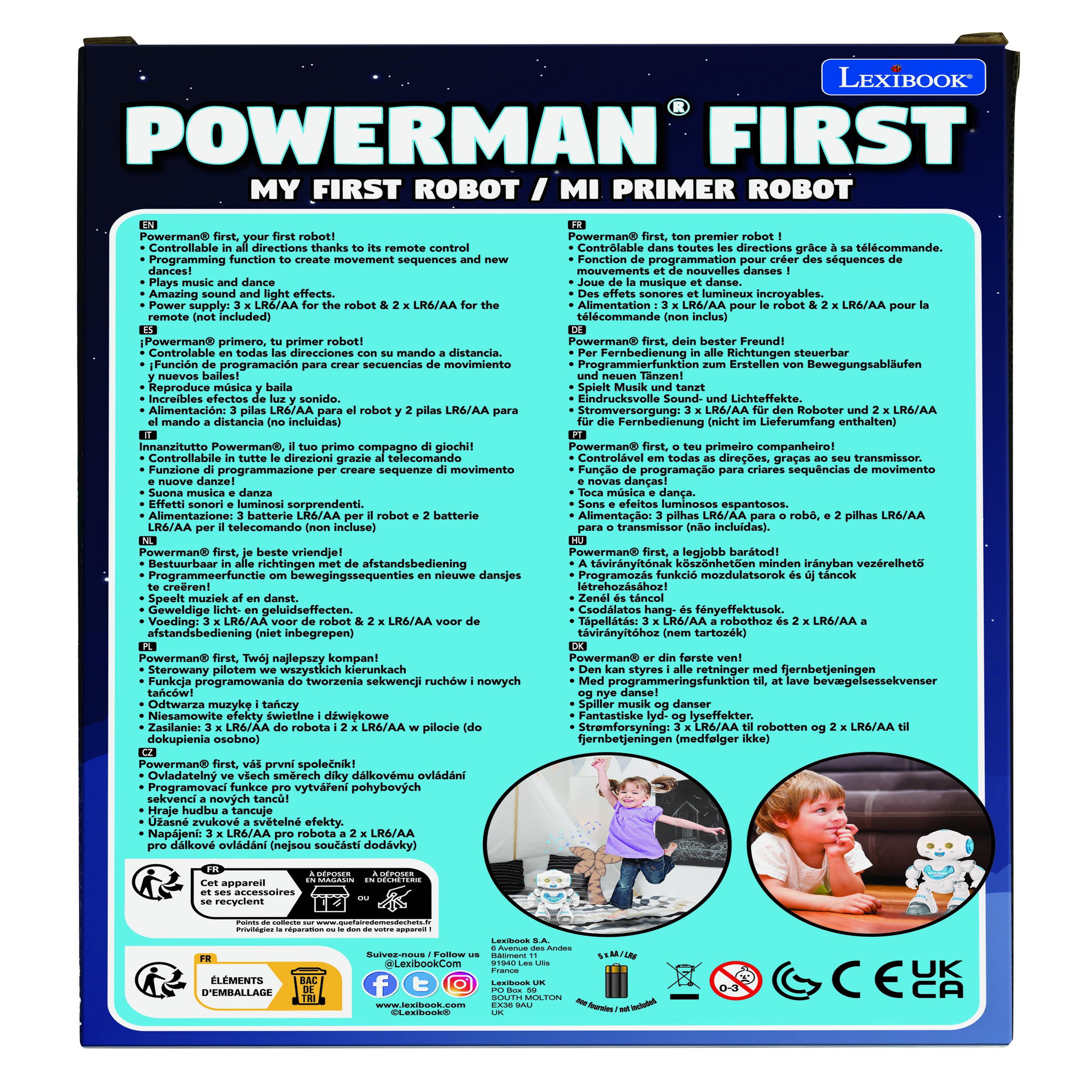 Voir la diapositive 6 : Lexibook Powerman First Robot Programmable