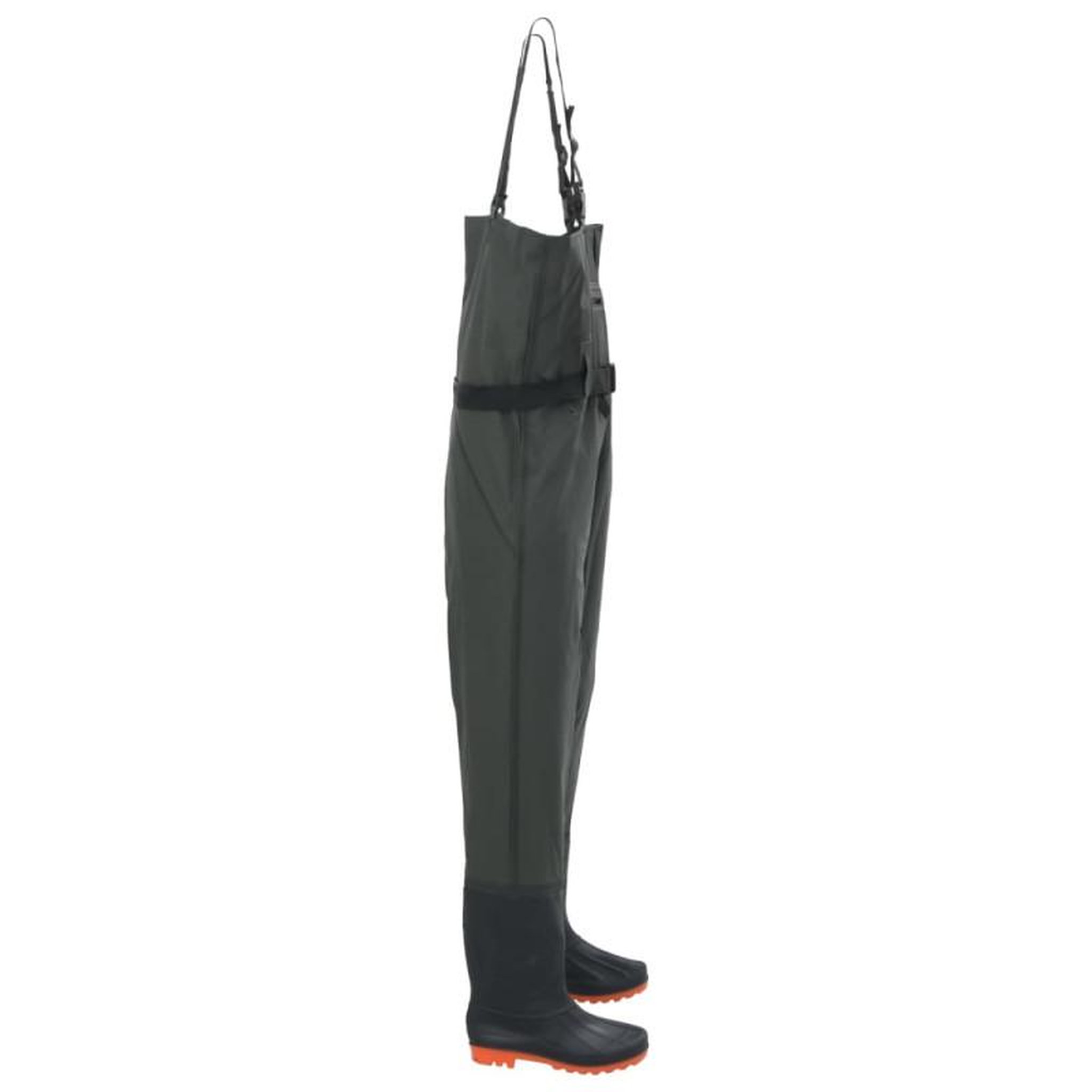Voir la diapositive 3 : VIDAXL Cuissardes avec bottes et ceinture vert foncé taille 46